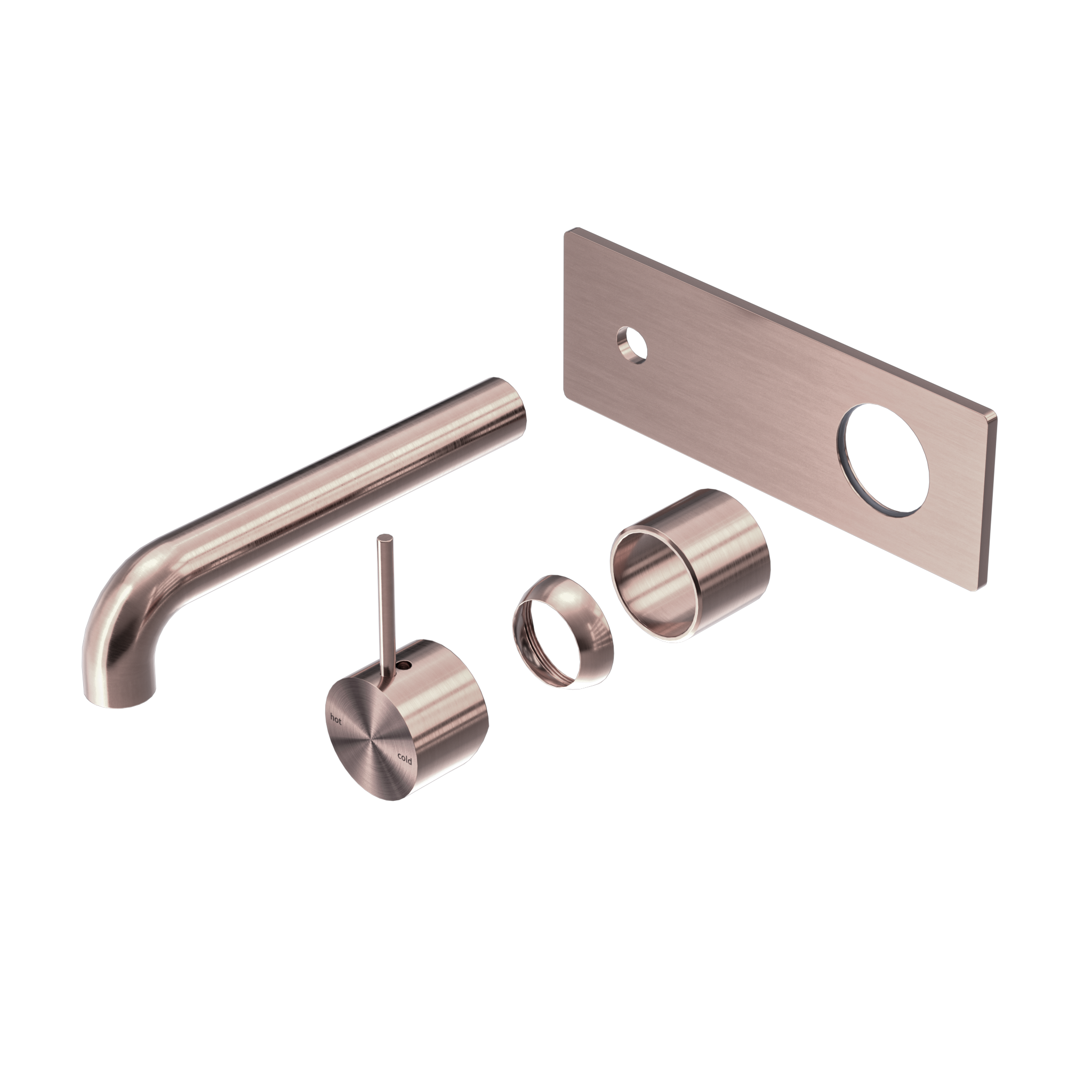 Mecca Wall Basin/Bath Mixer Handle Up 185mm Trim Kits Only Brushed Bronze