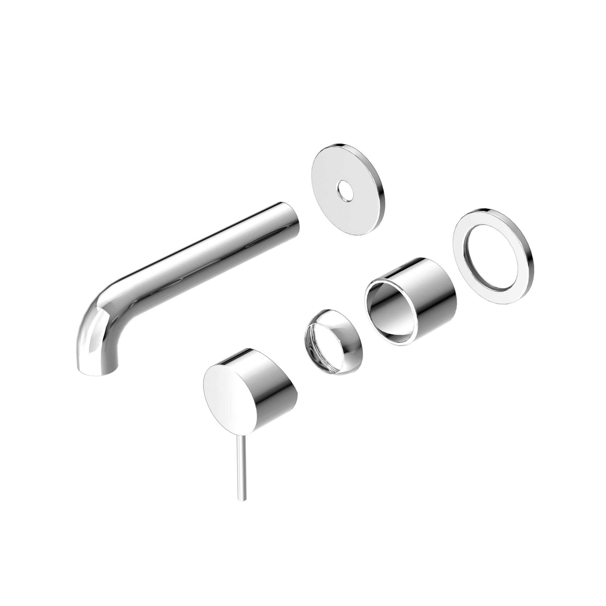 Mecca Wall Basin/Bath Mixer Separate Back Plate 120mm Trim Kits Only Chrome