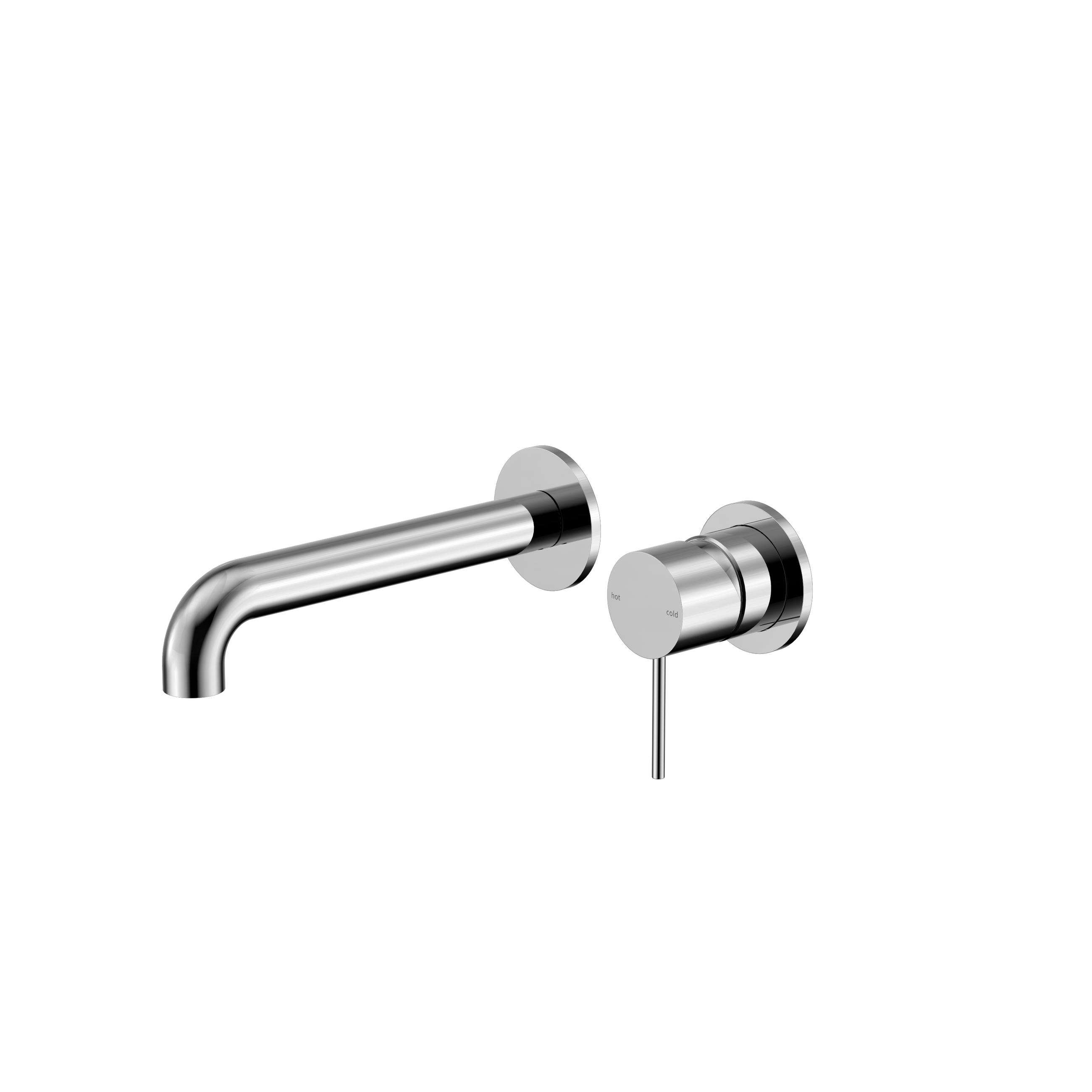 Mecca Wall Basin/Bath Mixer Separate Back Plate 185mm Chrome