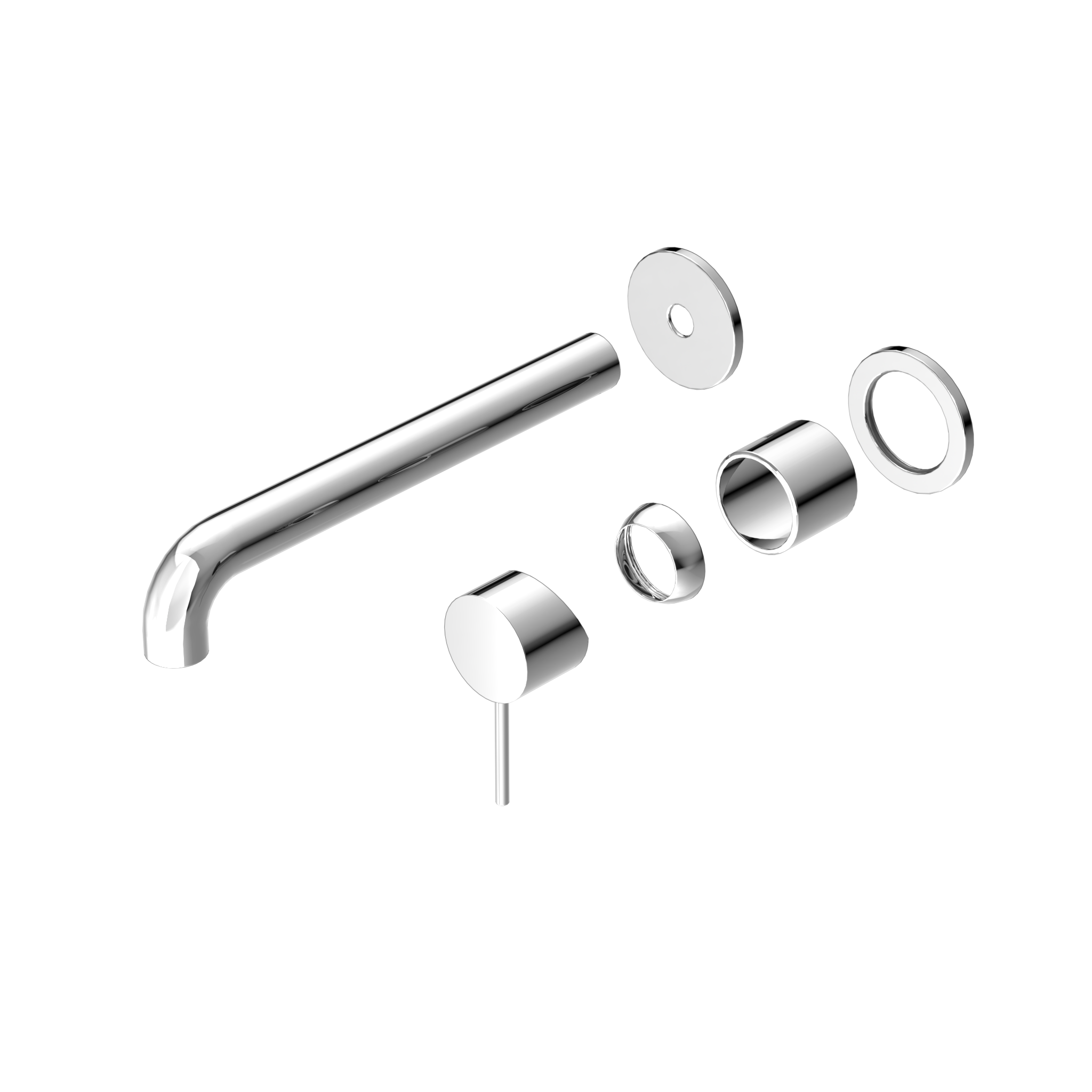 Mecca Wall Basin/Bath Mixer Separate Back Plate 230mm Trim Kits Only Chrome