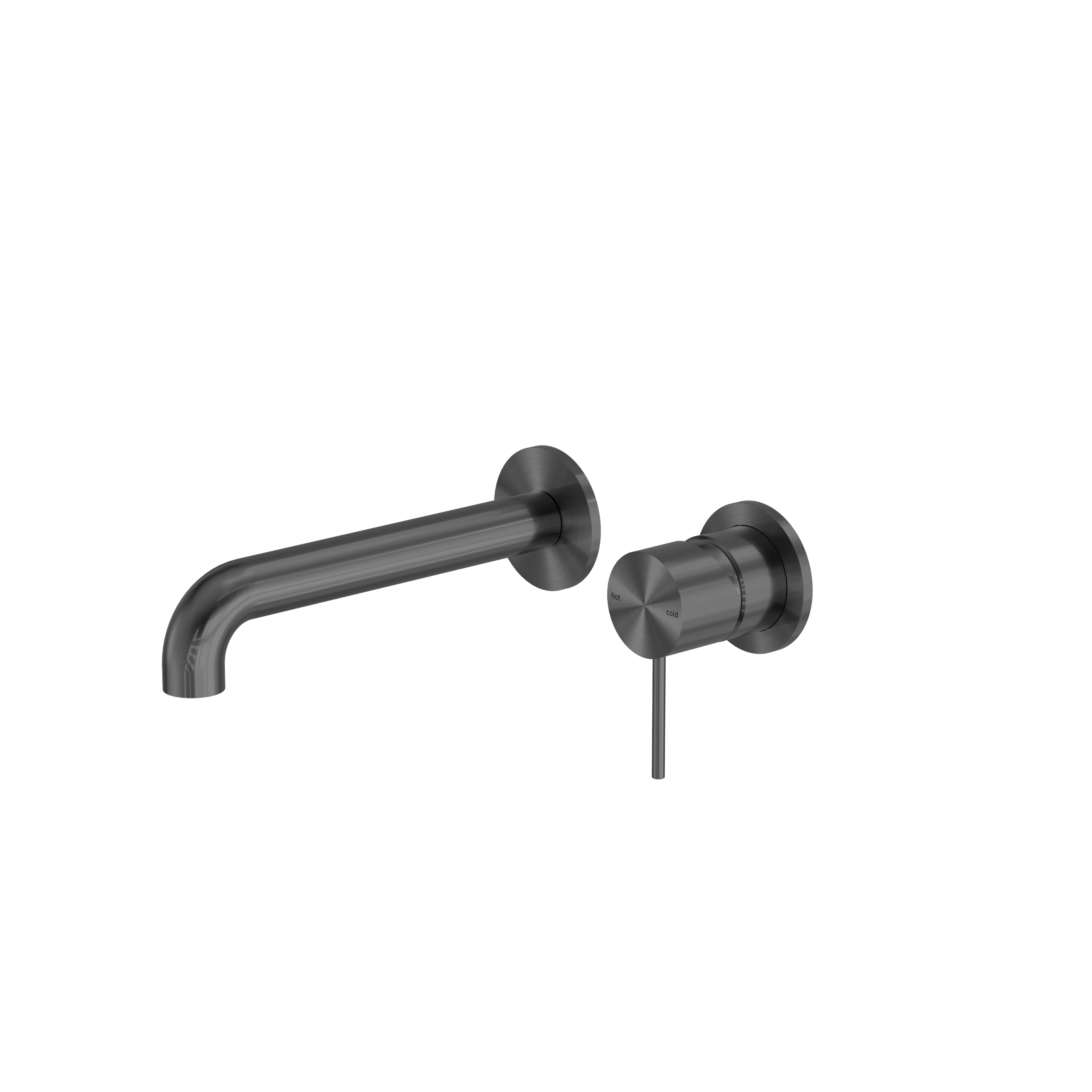 Mecca Wall Basin/Bath Mixer Separate Back Plate 260mm Gun Metal