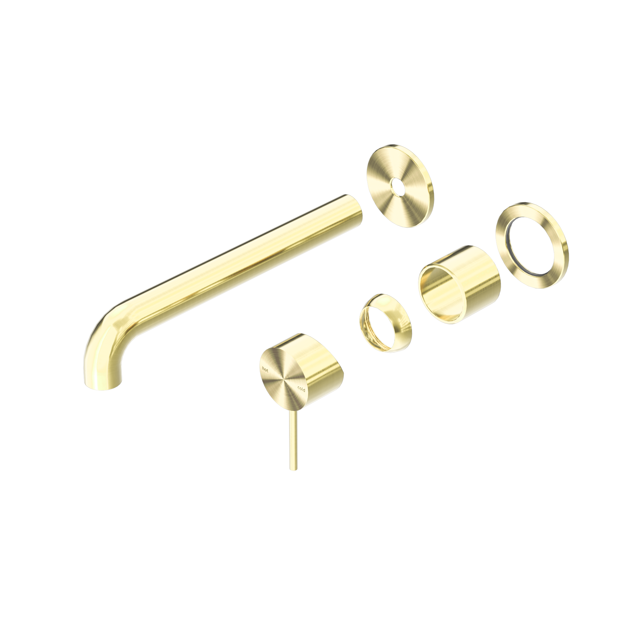 Mecca Wall Basin/Bath Mixer Separate Back Plate 260mm Trim Kits Only Brushed Gold