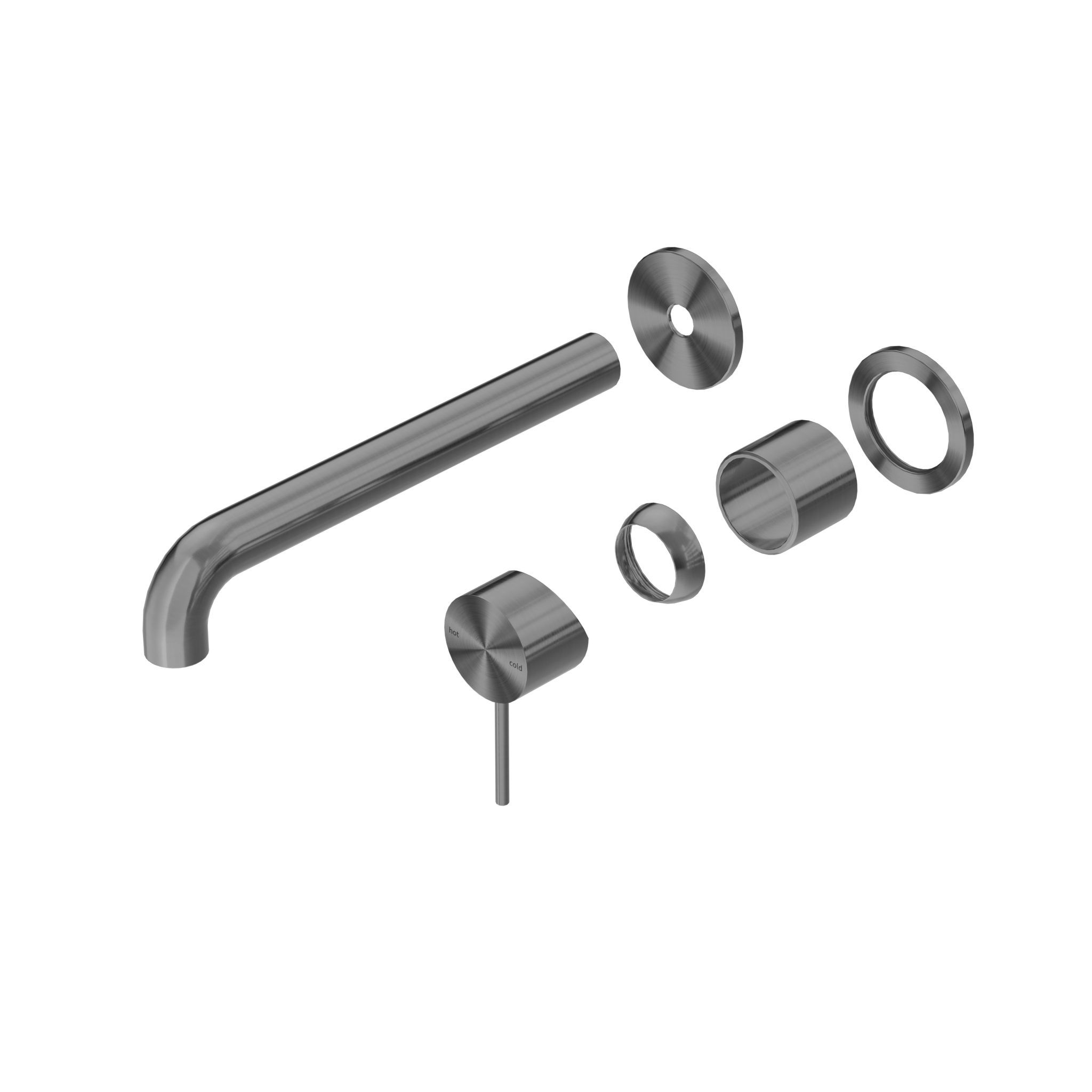 Mecca Wall Basin/Bath Mixer Separate Back Plate 260mm Trim Kits Only Gun Metal