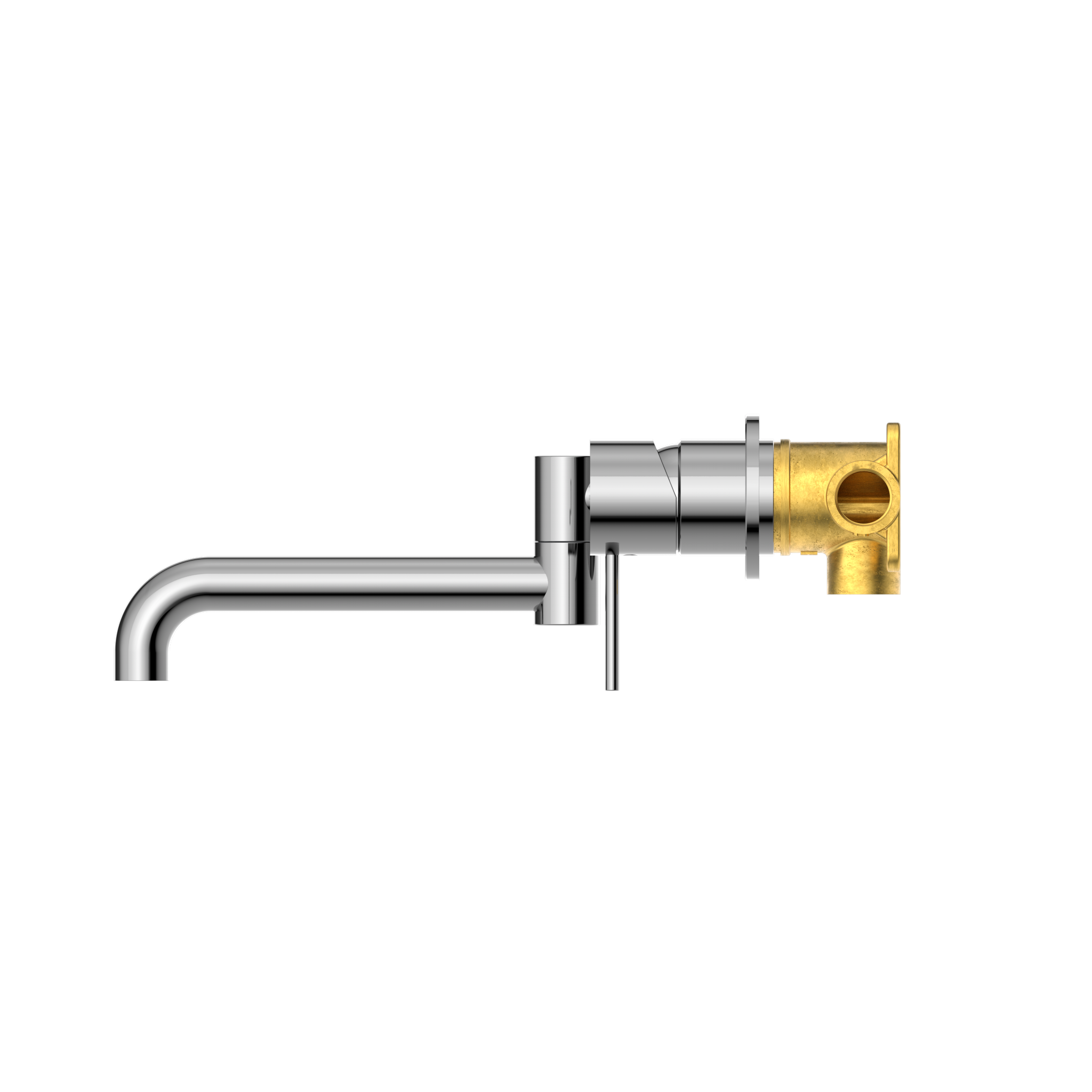 Mecca Wall Basin/Bath Mixer Swivel Spout 225mm Chrome