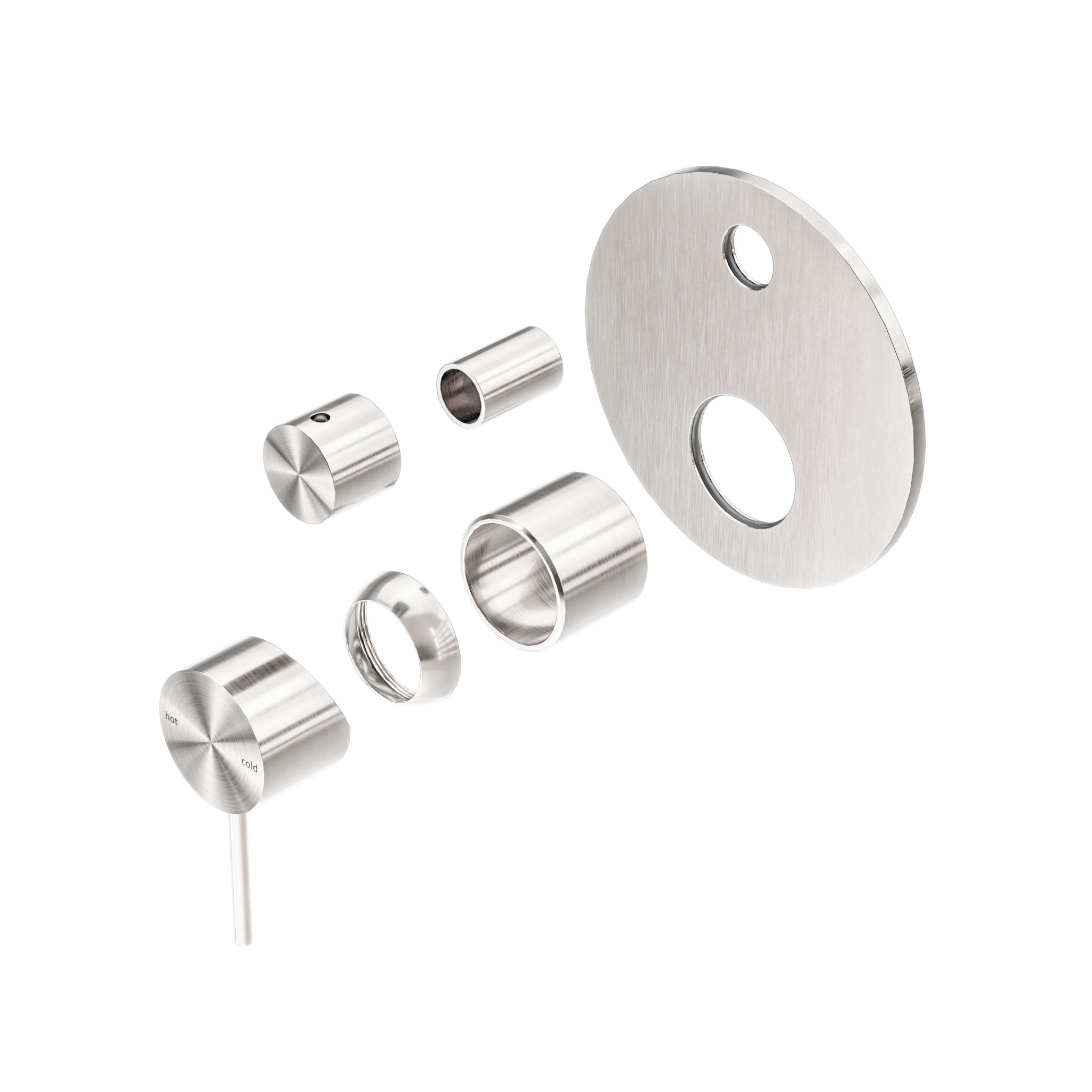 Mecca Shower Mixer With Diverter Trim Kits Only Brushed Nickel