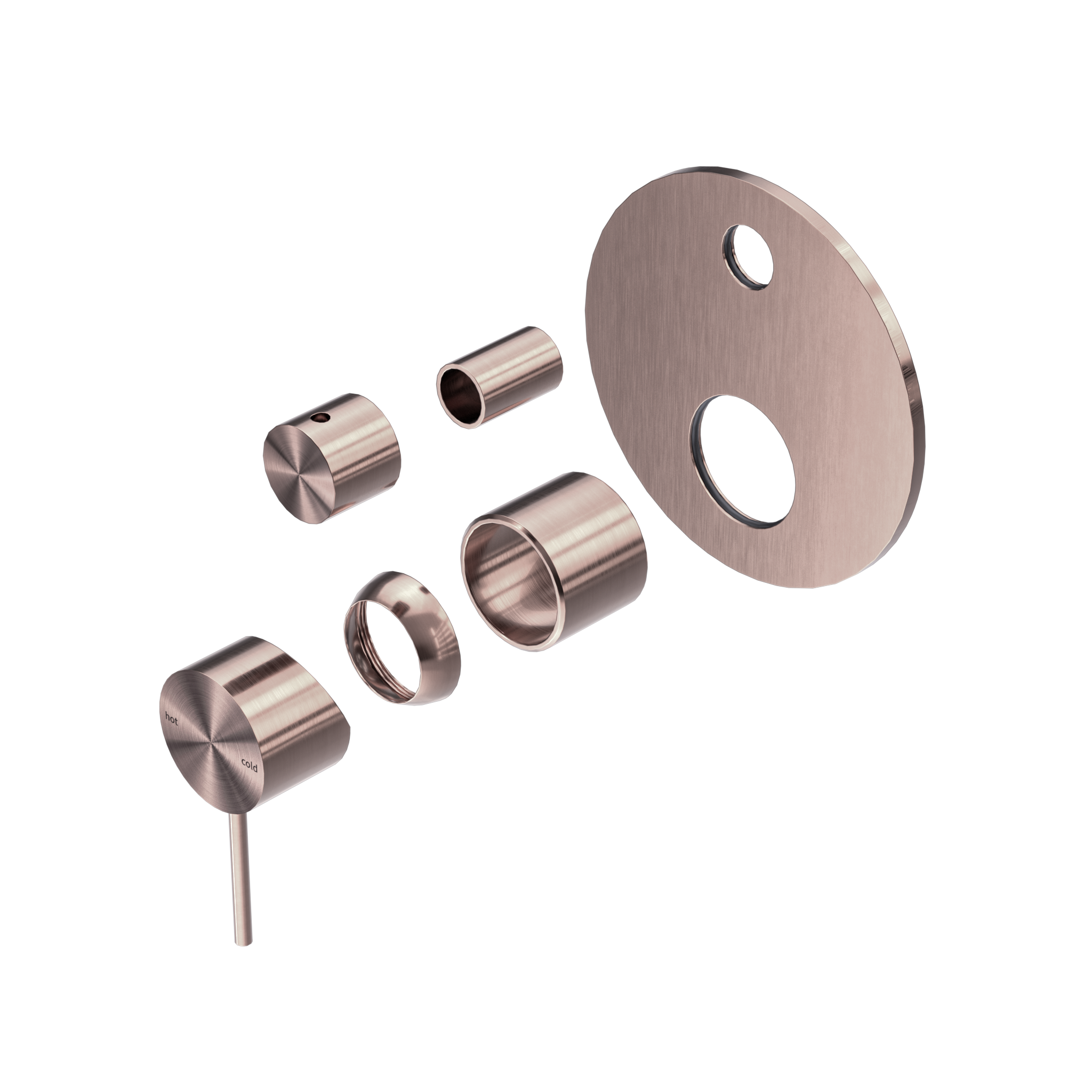 Mecca Shower Mixer With Diverter Trim Kits Only Brushed Bronze