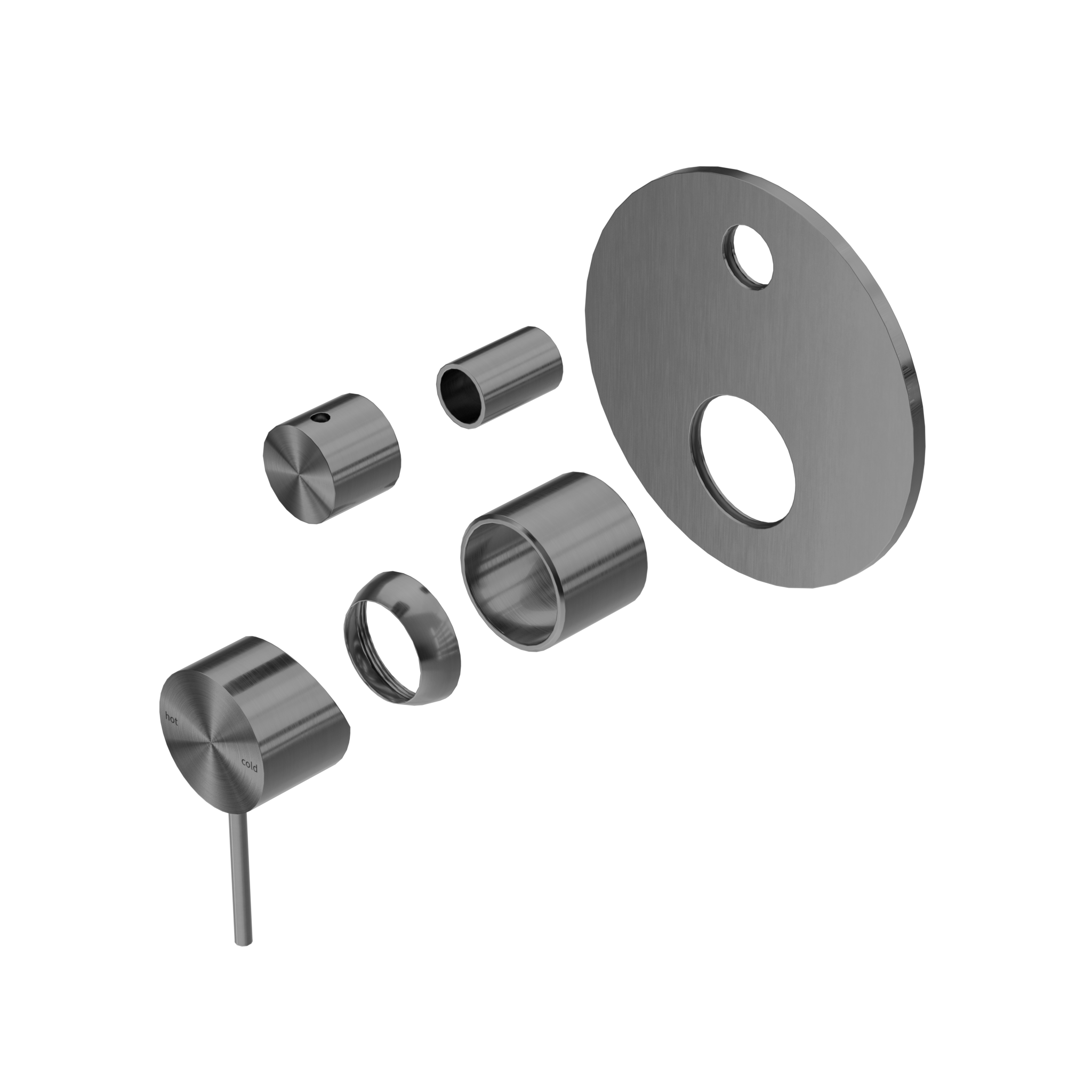 Mecca Shower Mixer With Diverter Trim Kits Only Gun Metal