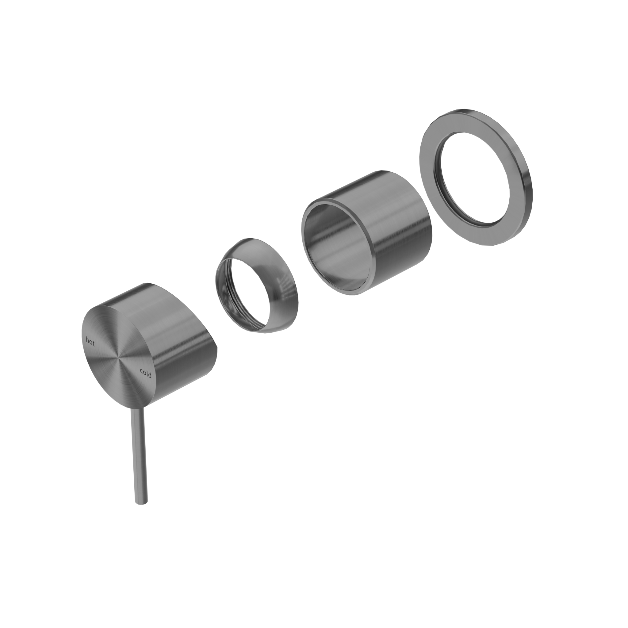 Mecca Shower Mixer 60mm Plate Trim Kits Only Gun Metal