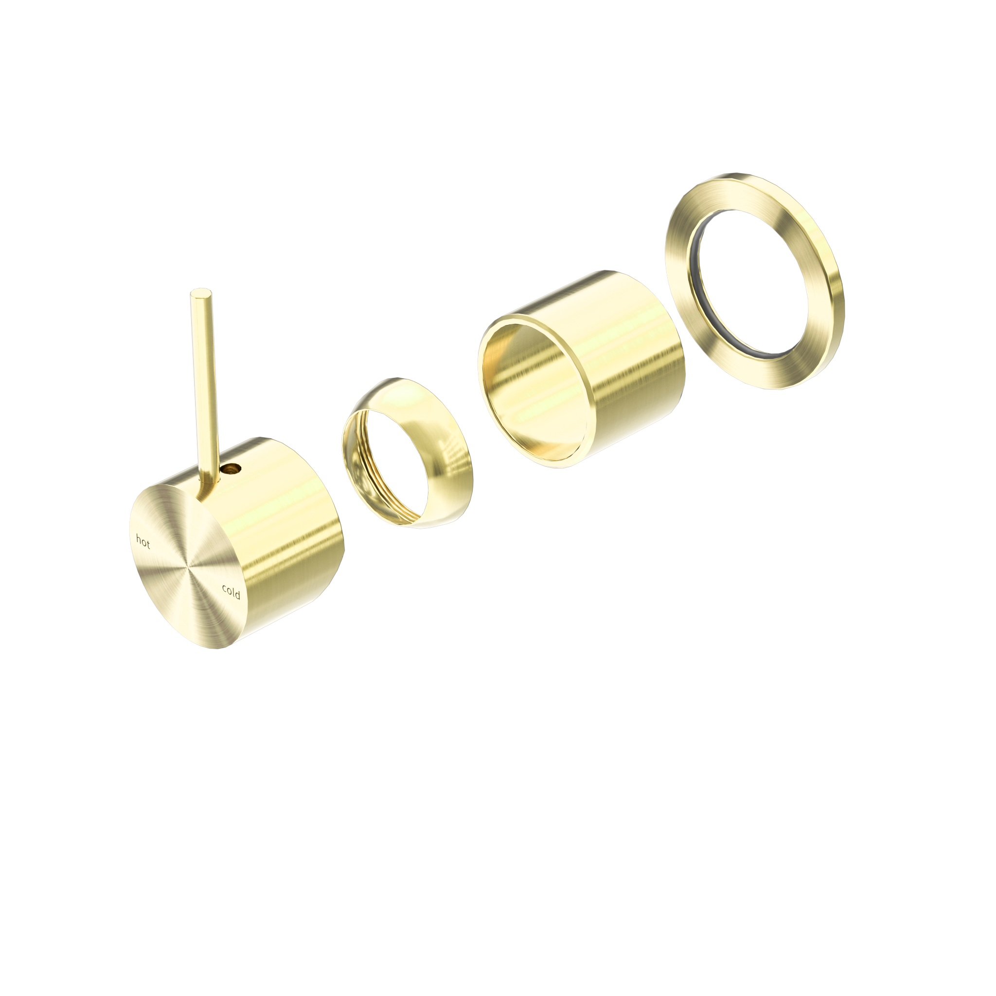 Mecca Shower Mixer 60mm Handle Up Plate Trim Kits Only Brushed Gold