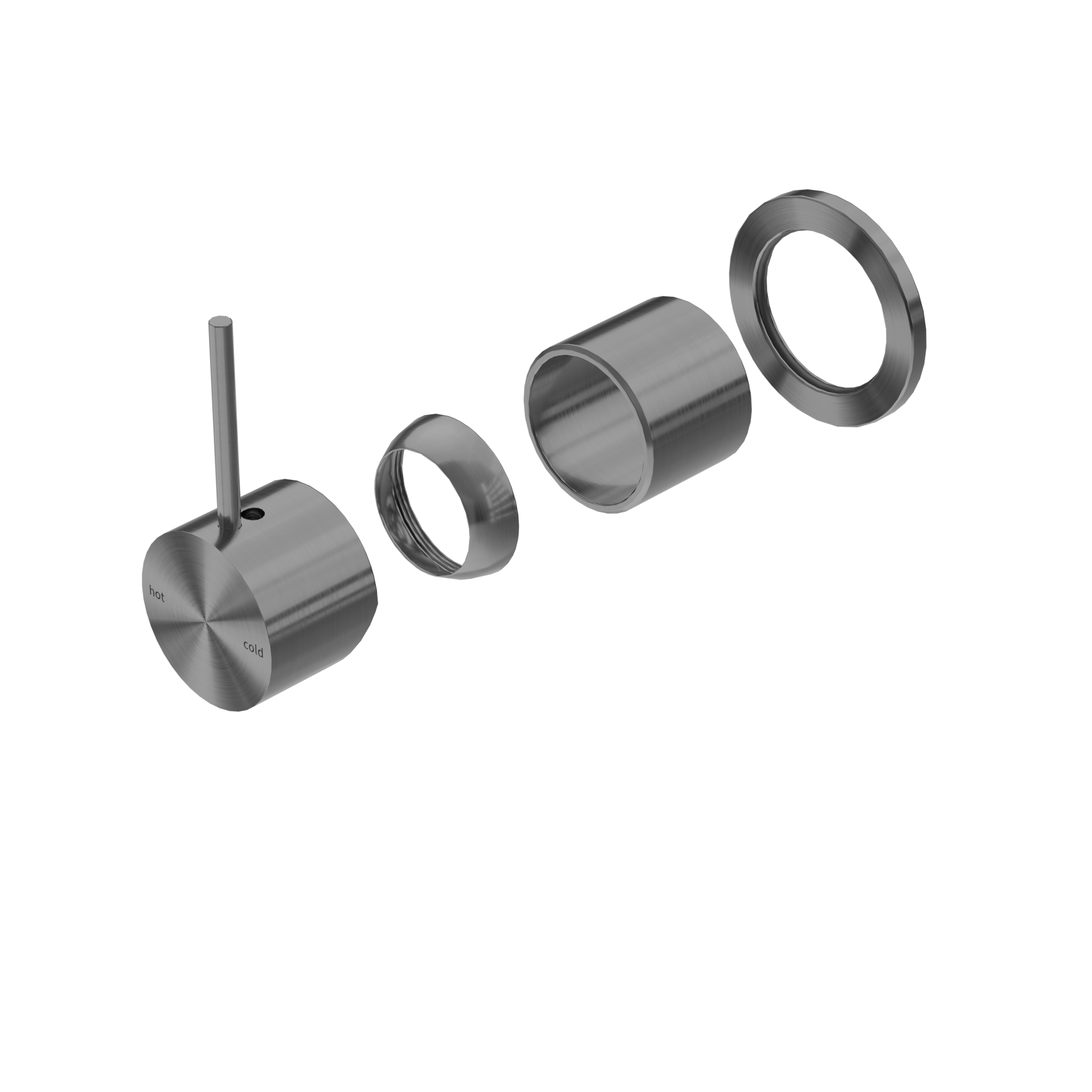 Mecca Shower Mixer 60mm Handle Up Plate Trim Kits Only Gun Metal