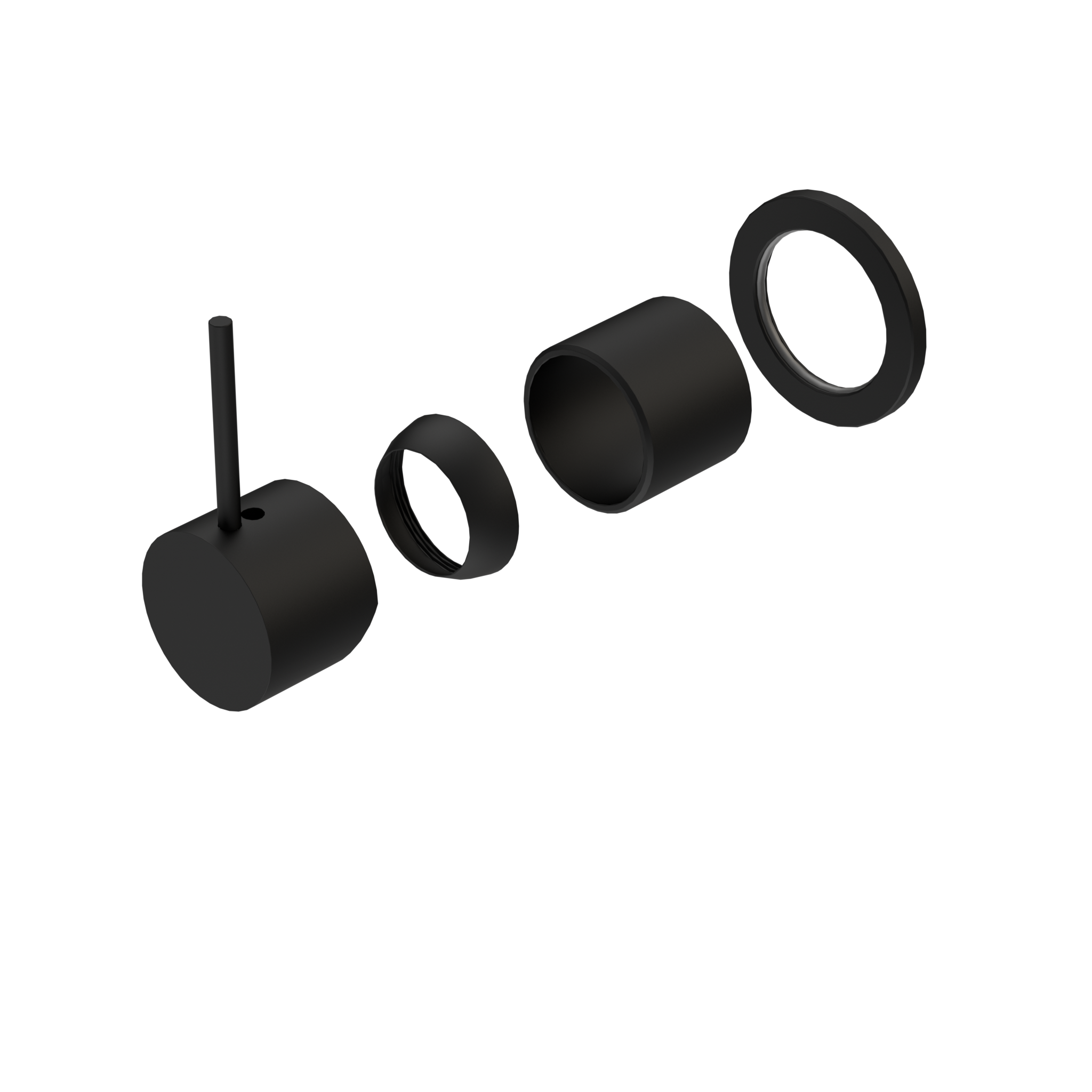 Mecca Shower Mixer 60mm Handle Up Plate Trim Kits Only Matte Black
