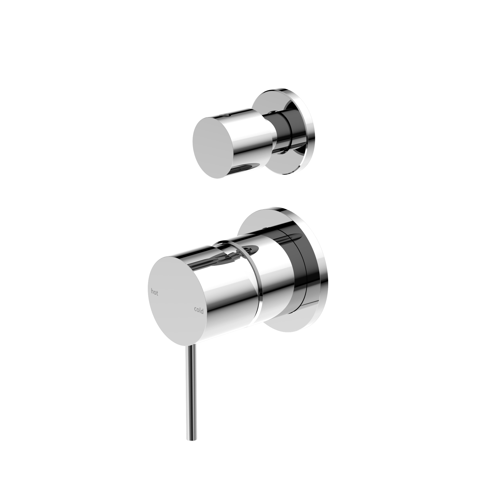 Mecca Shower Mixer With Diverter Separate Back Plate Chrome