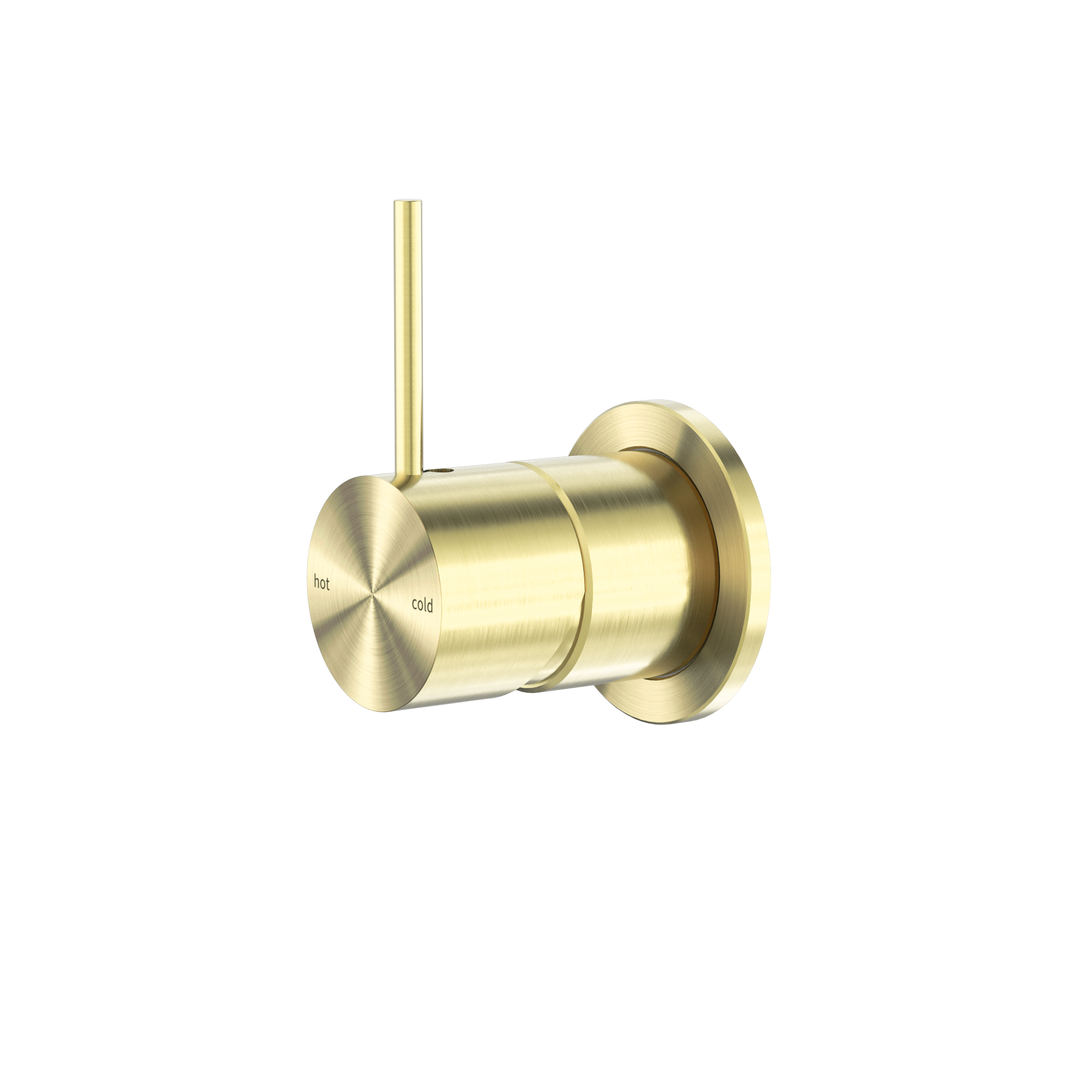 Mecca Shower Mixer 60mm Handle Up Plate Brushed Gold