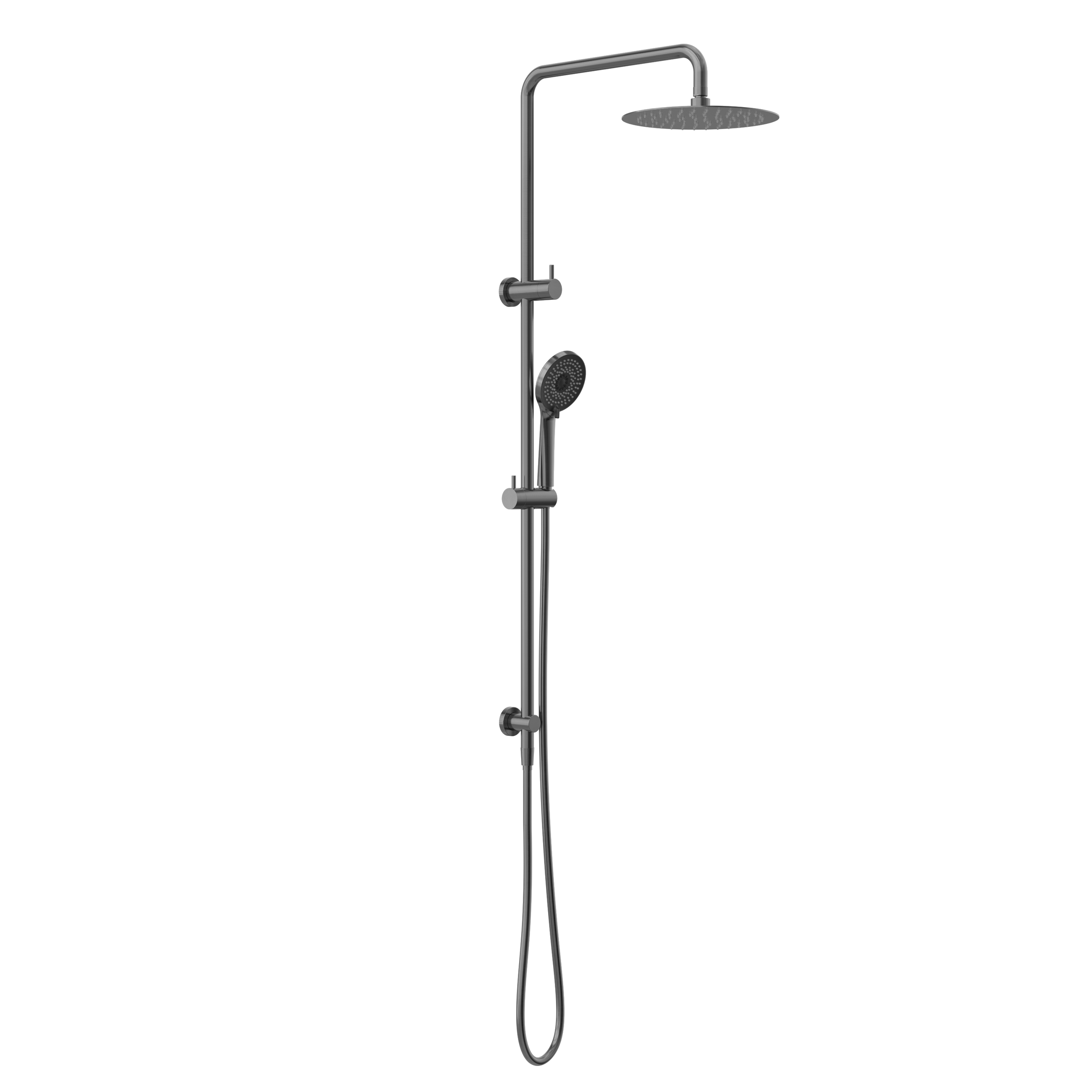 Round Project Twin Shower Gun Metal