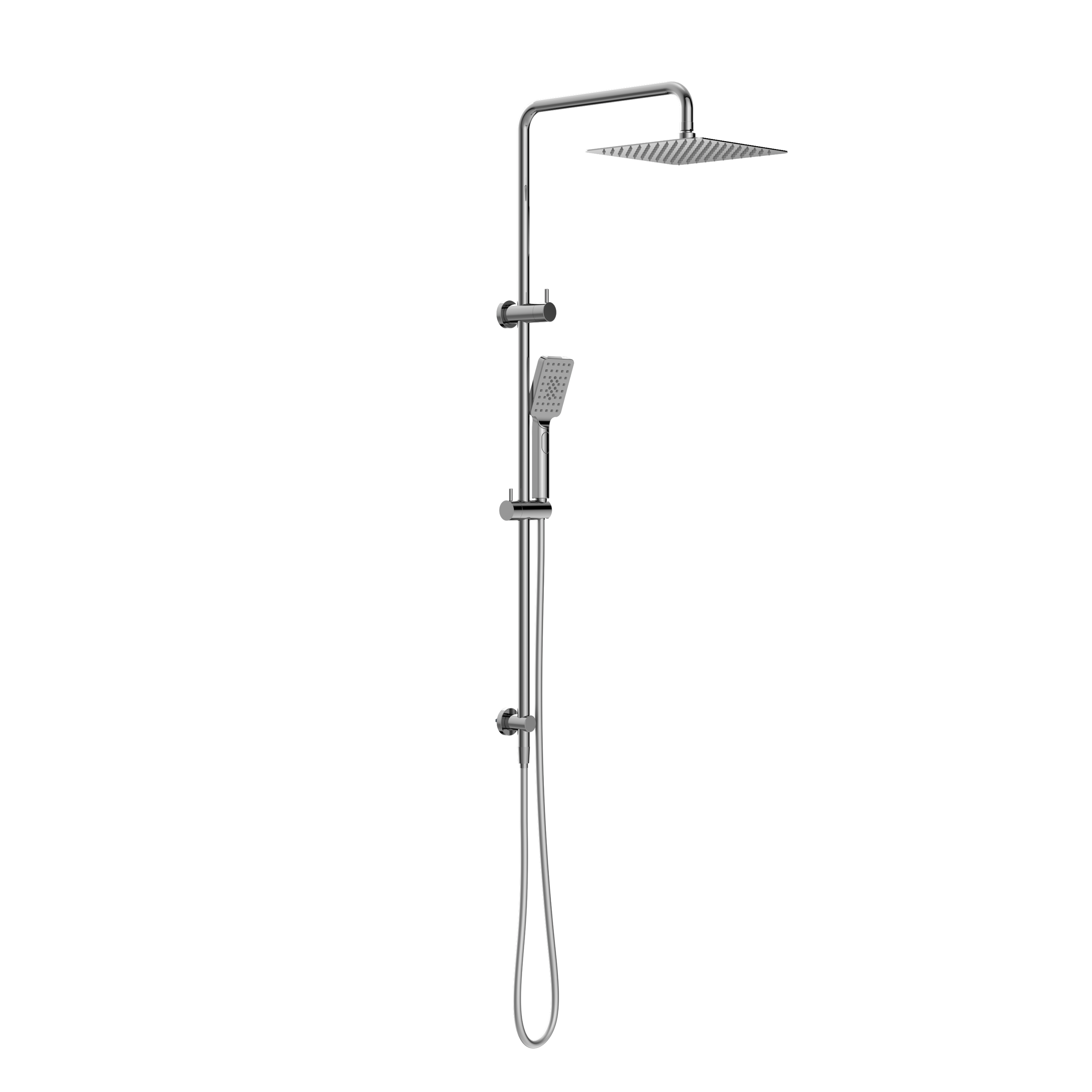 Square Project Twin Shower Chrome