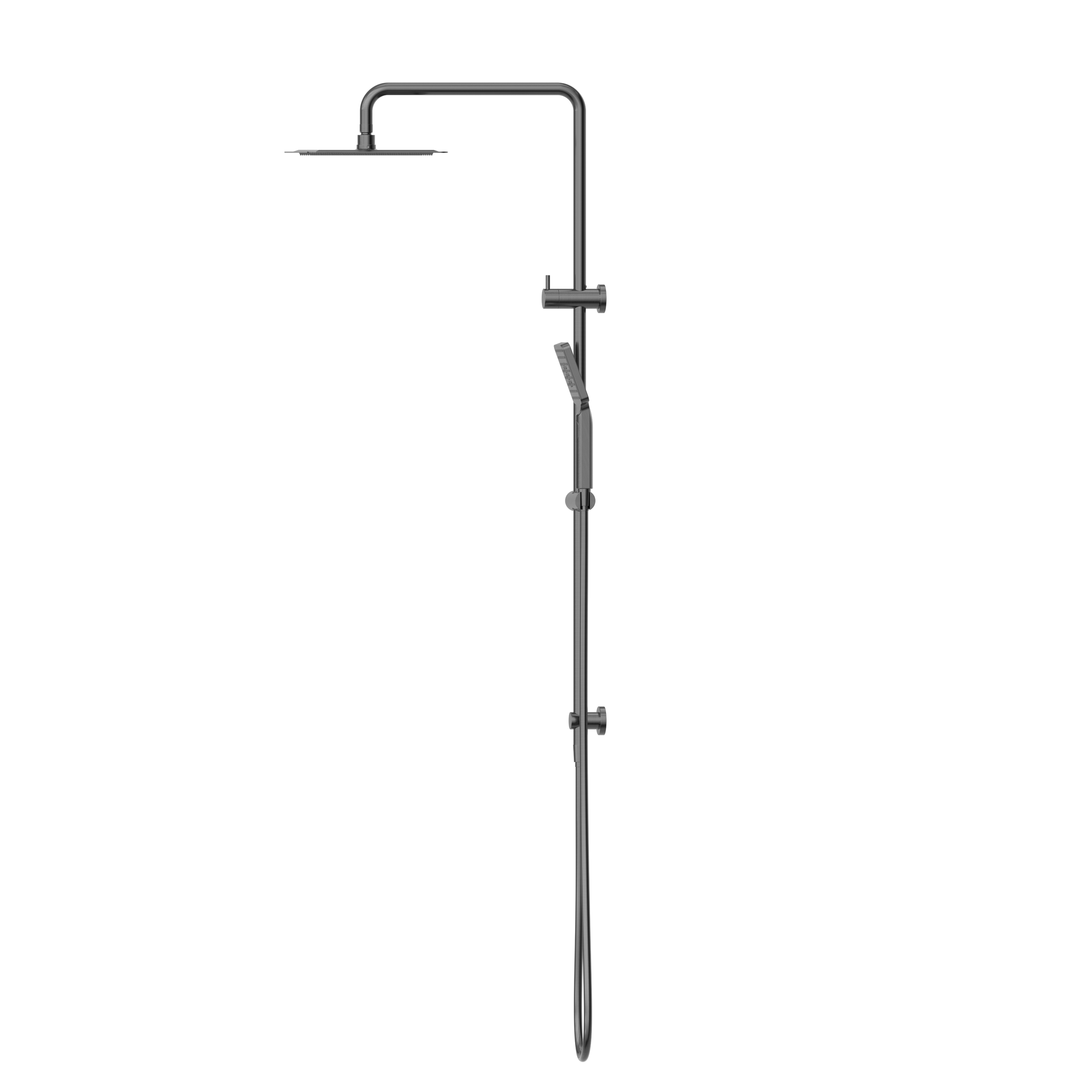 Square Project Twin Shower Gun Metal