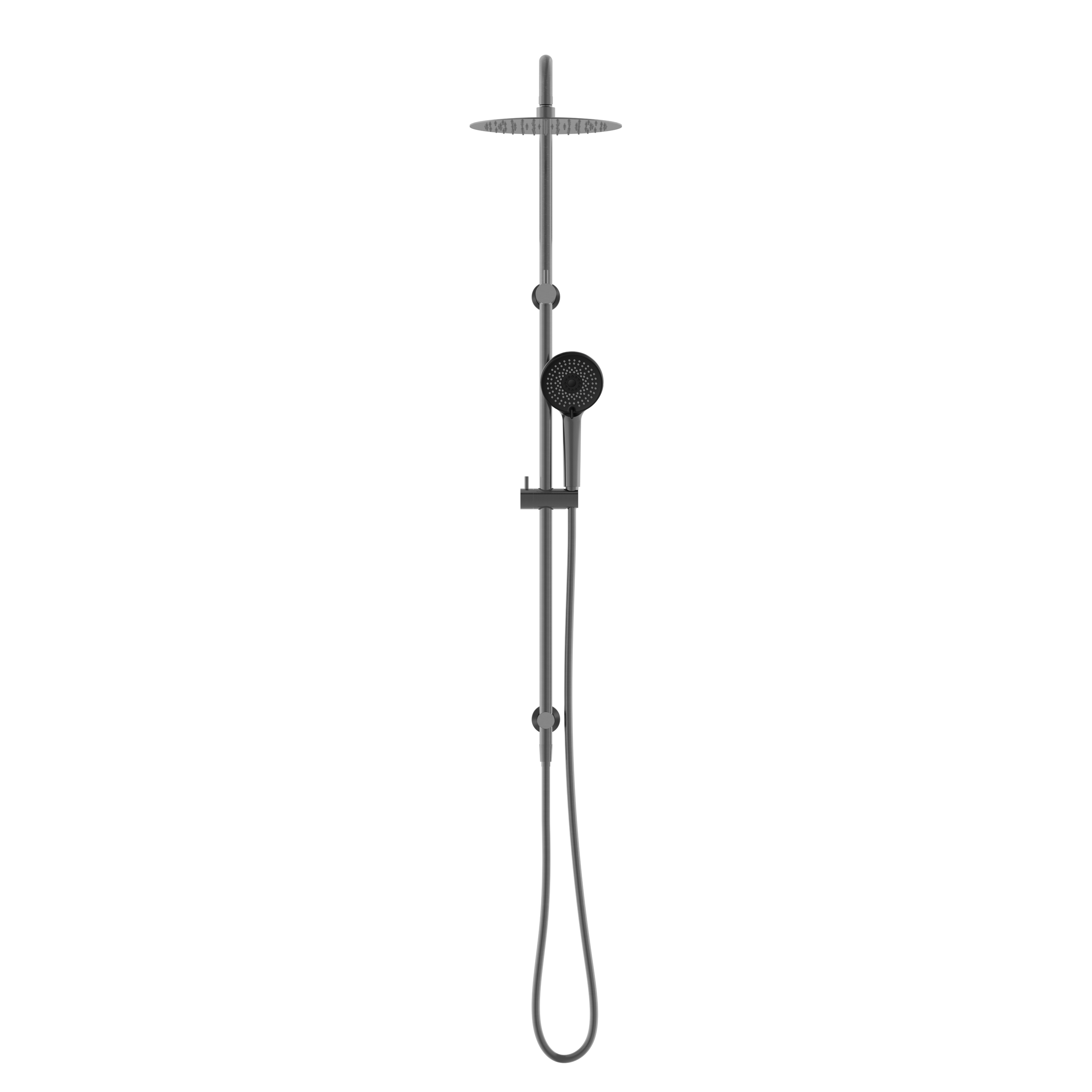 Round Project Twin Shower 4 Star Rating Gun Metal