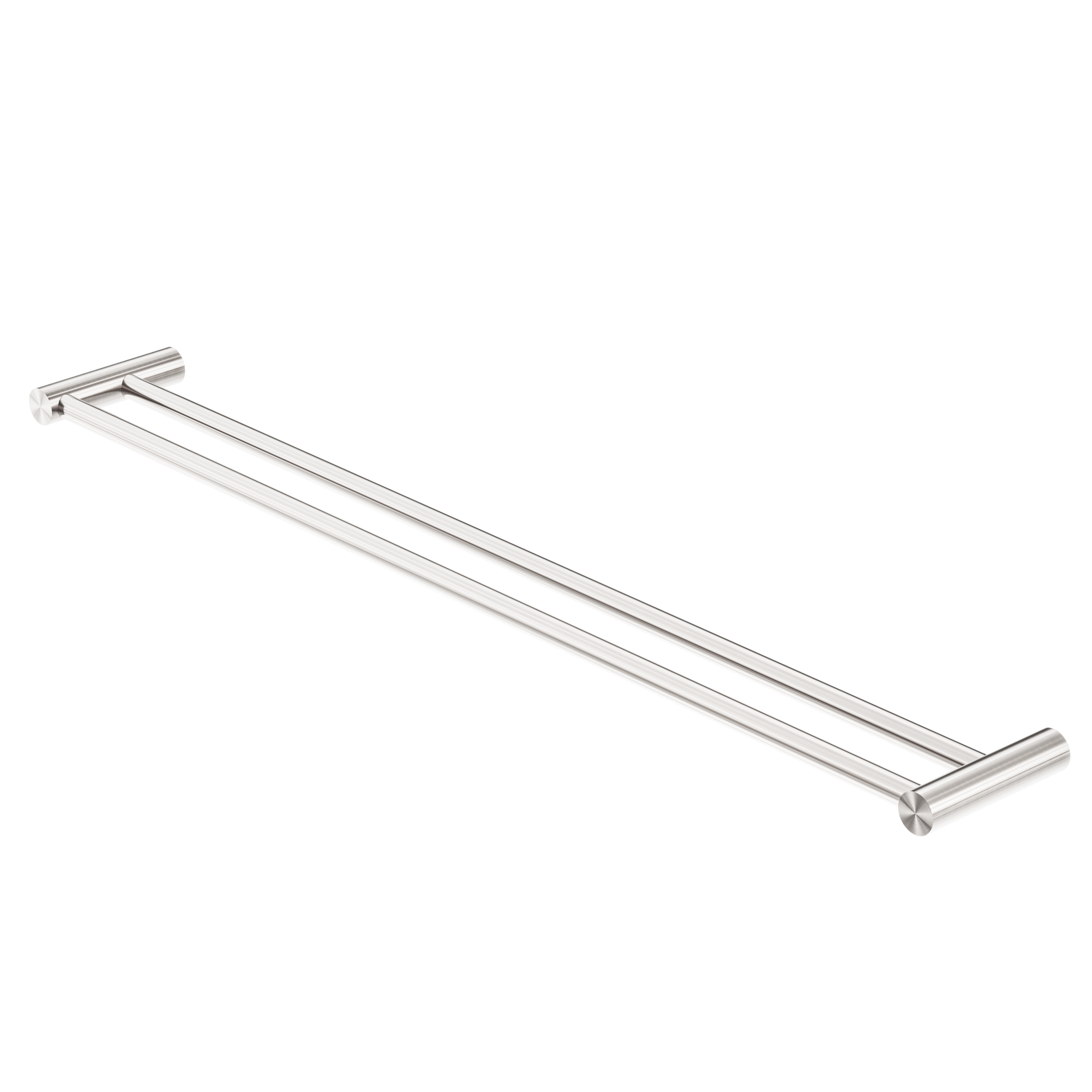 New Mecca Double Towel Rail 800mm Brushed Nickel