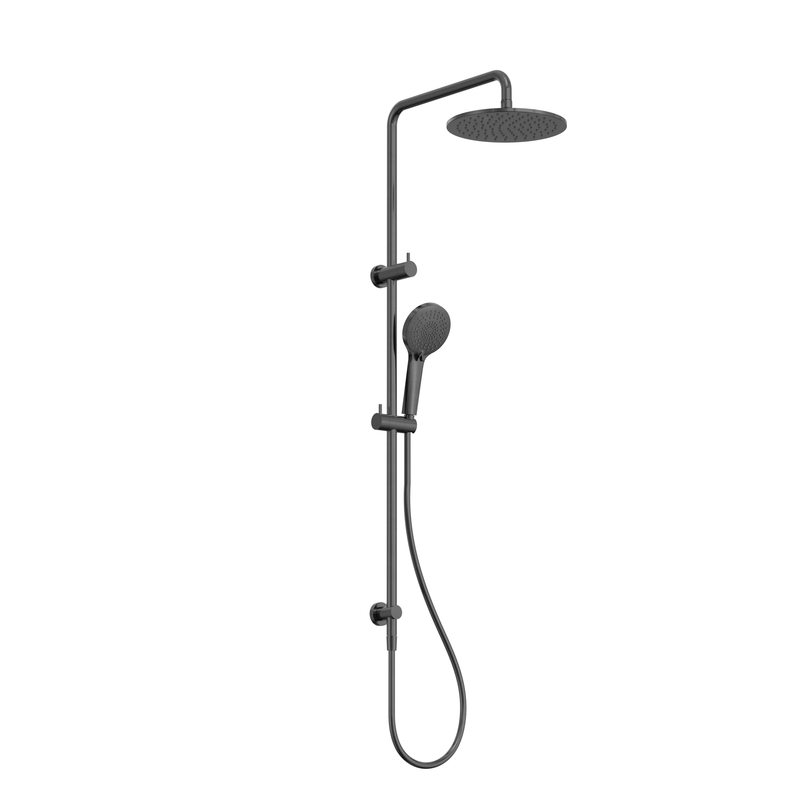 Round Twin Shower Gun Metal