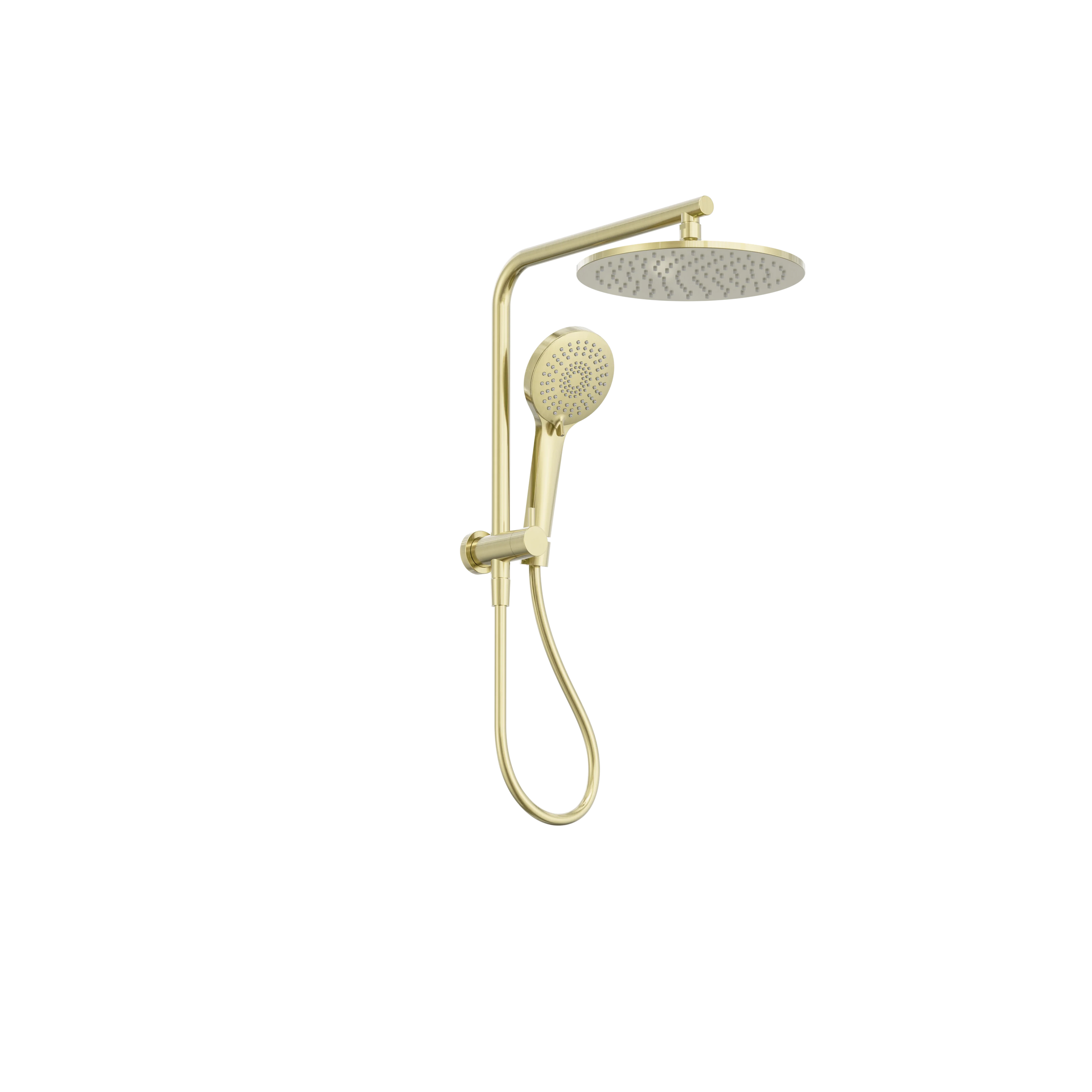 Mecca 2 In 1 Twin Shower Brushed Gold