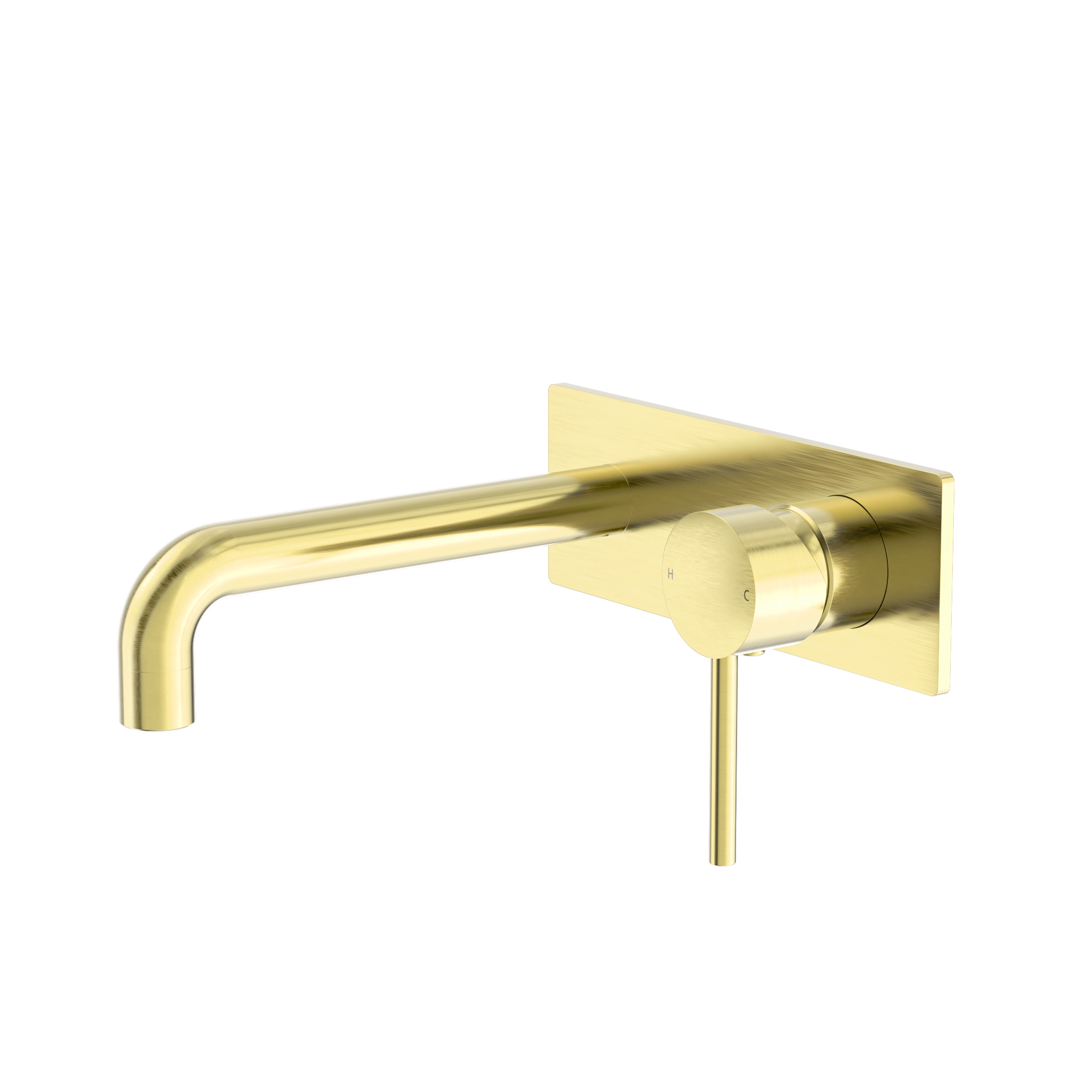 Dolce Wall Basin/Bath Mixer Brushed Gold