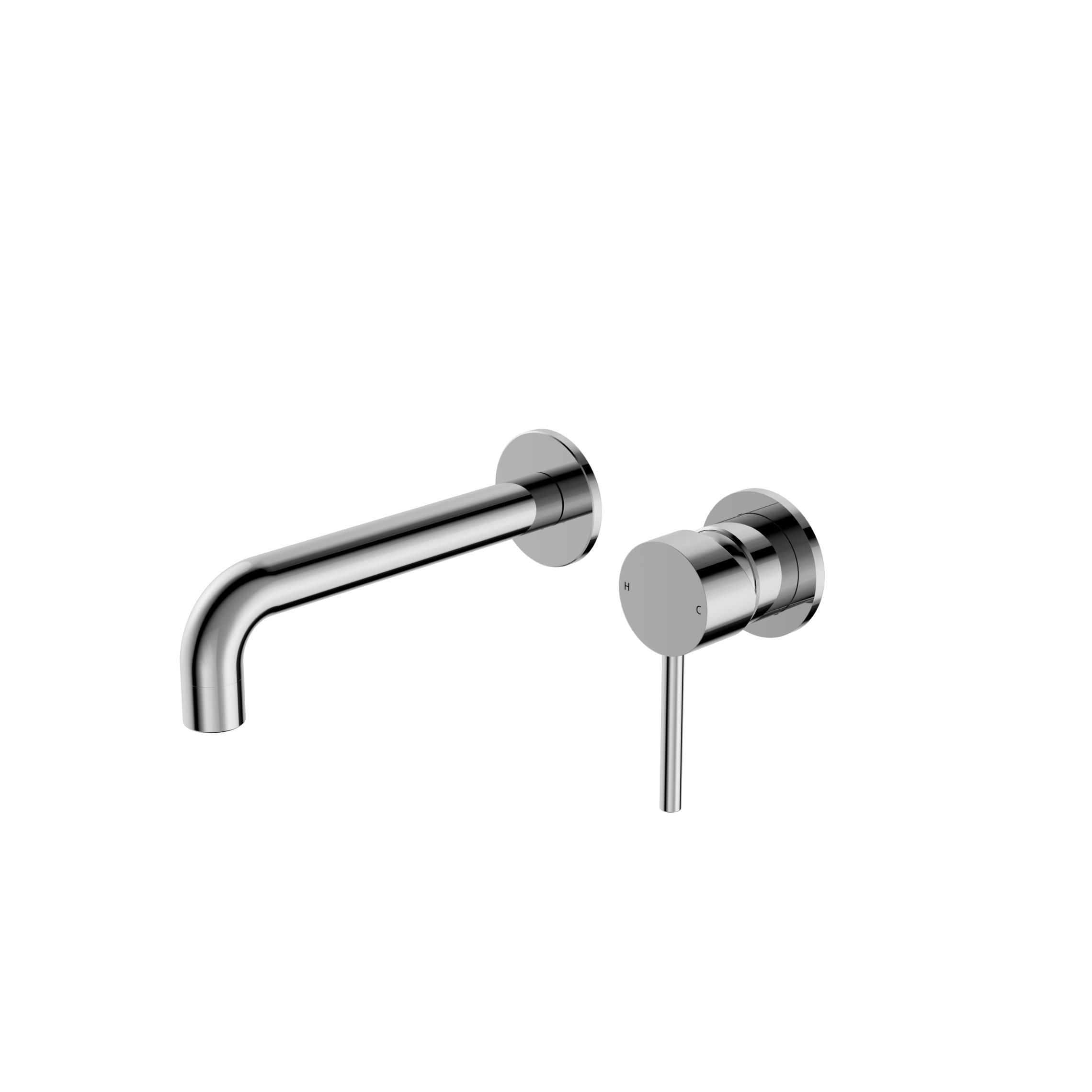Dolce Wall Basin/Bath Mixer Separate Back Plate Chrome