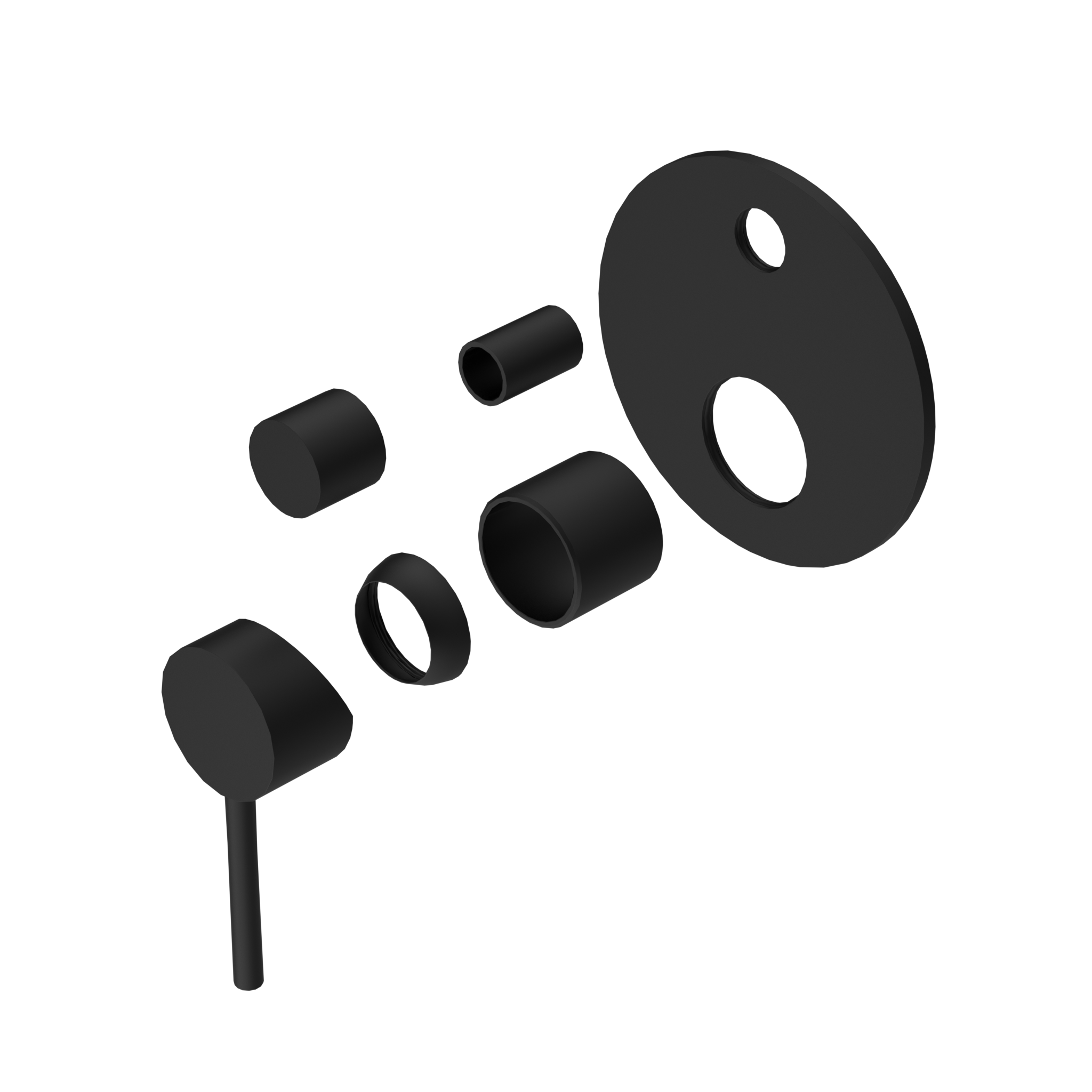 Dolce Shower Mixer With Diverter Trim Kits Only Matte Black