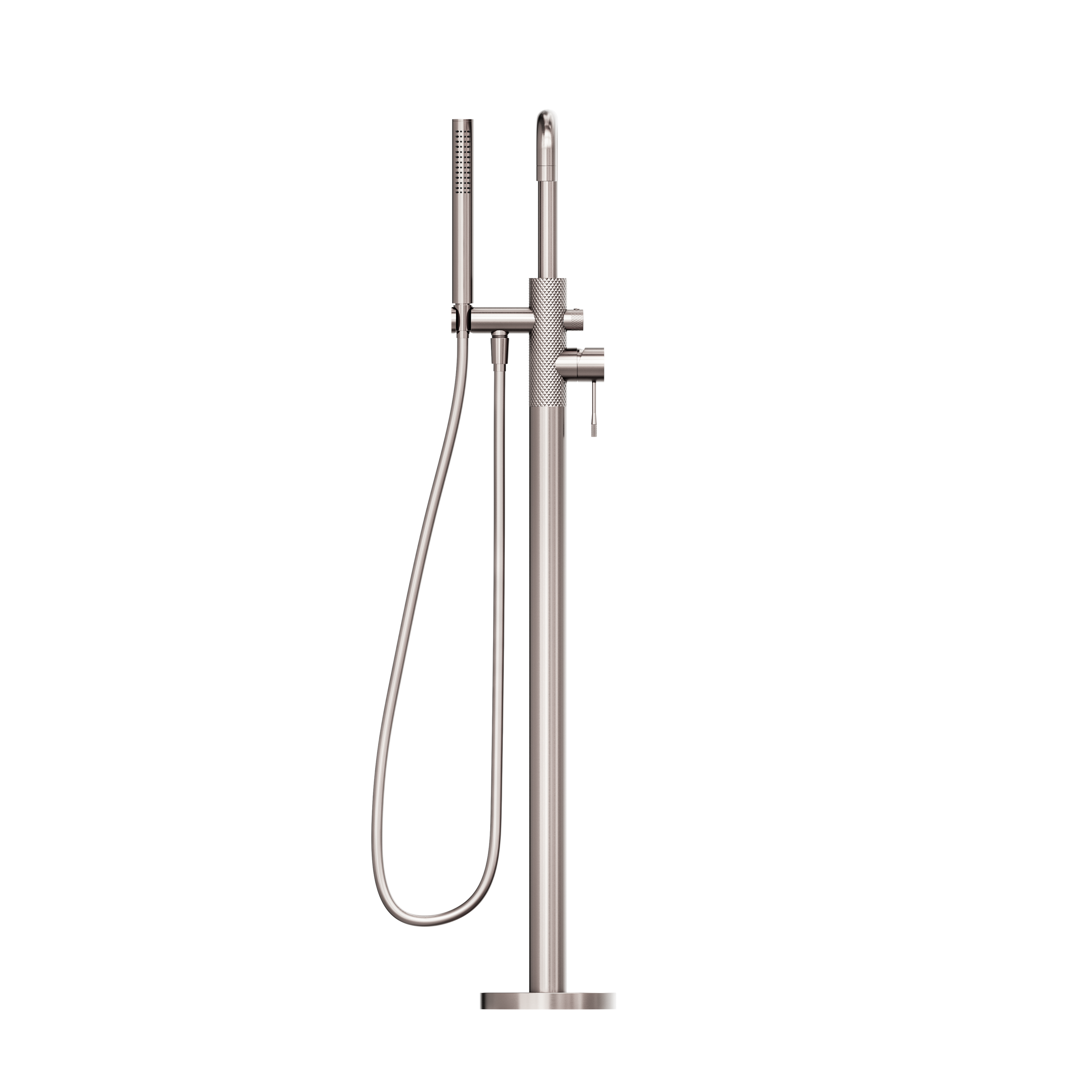 Opal Freestanding Bath Mixer With Hand Shower Brushed Nickel