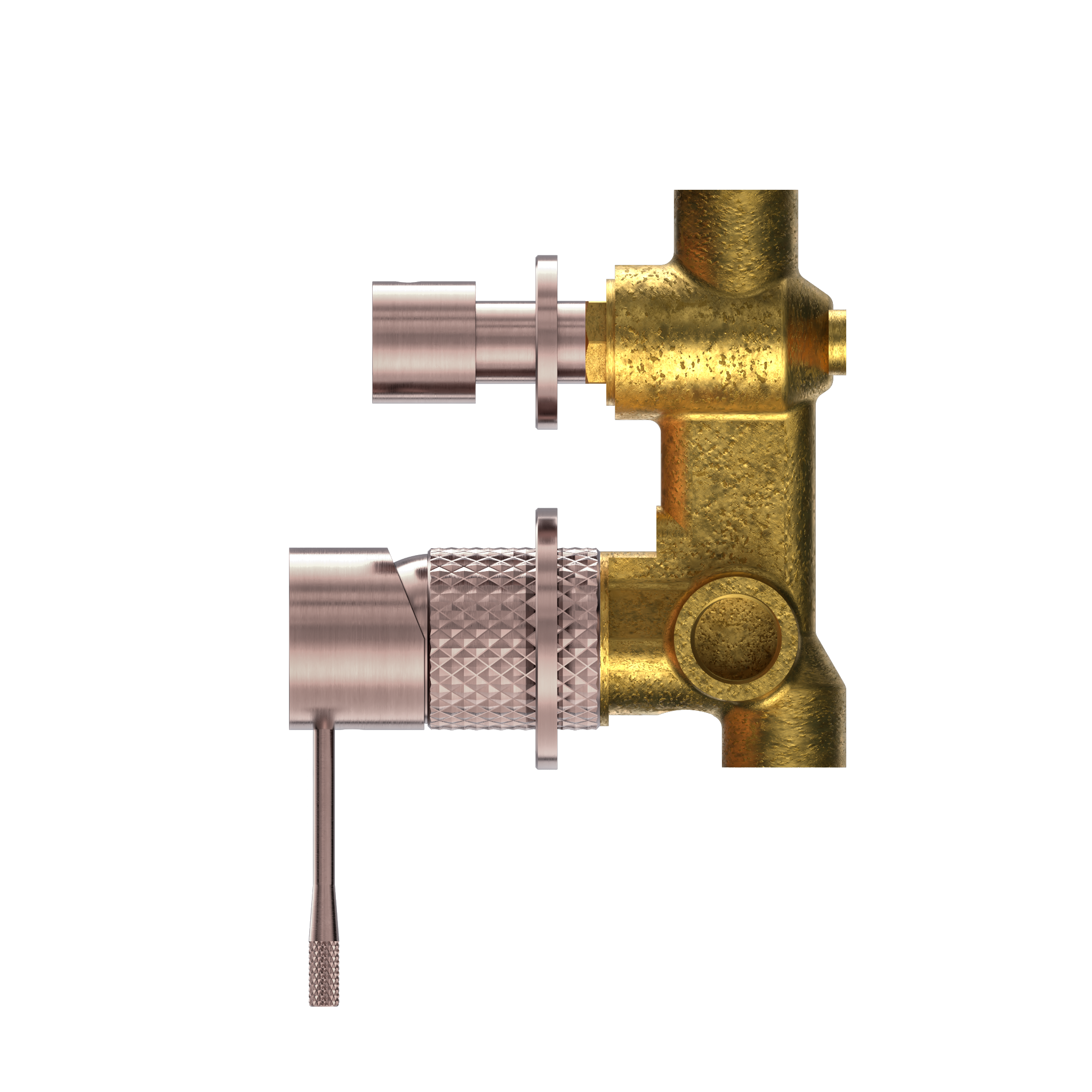 Opal Shower Mixer With Diverter Separate Plate Brushed Bronze
