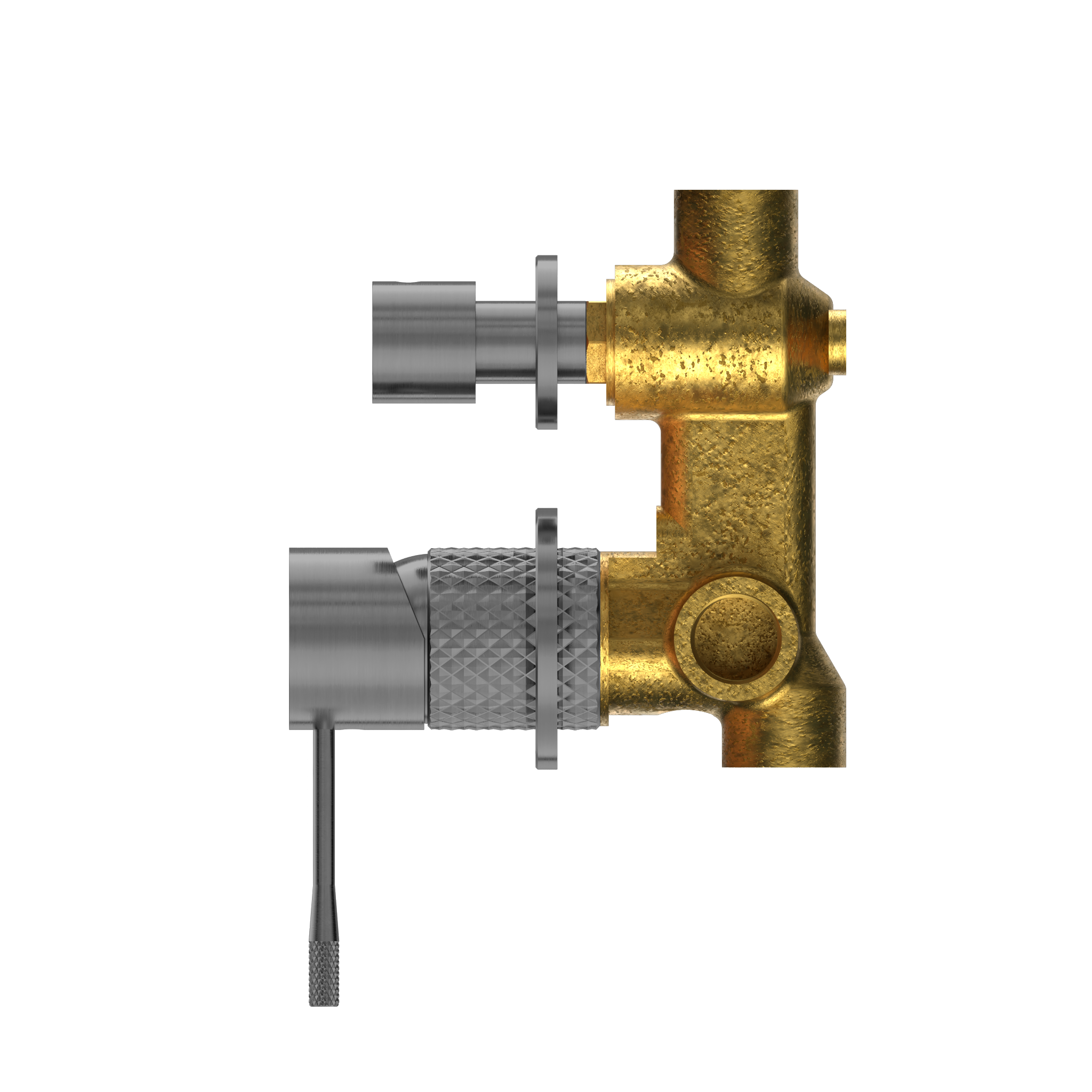 Opal Shower Mixer With Diverter Separate Plate Graphite