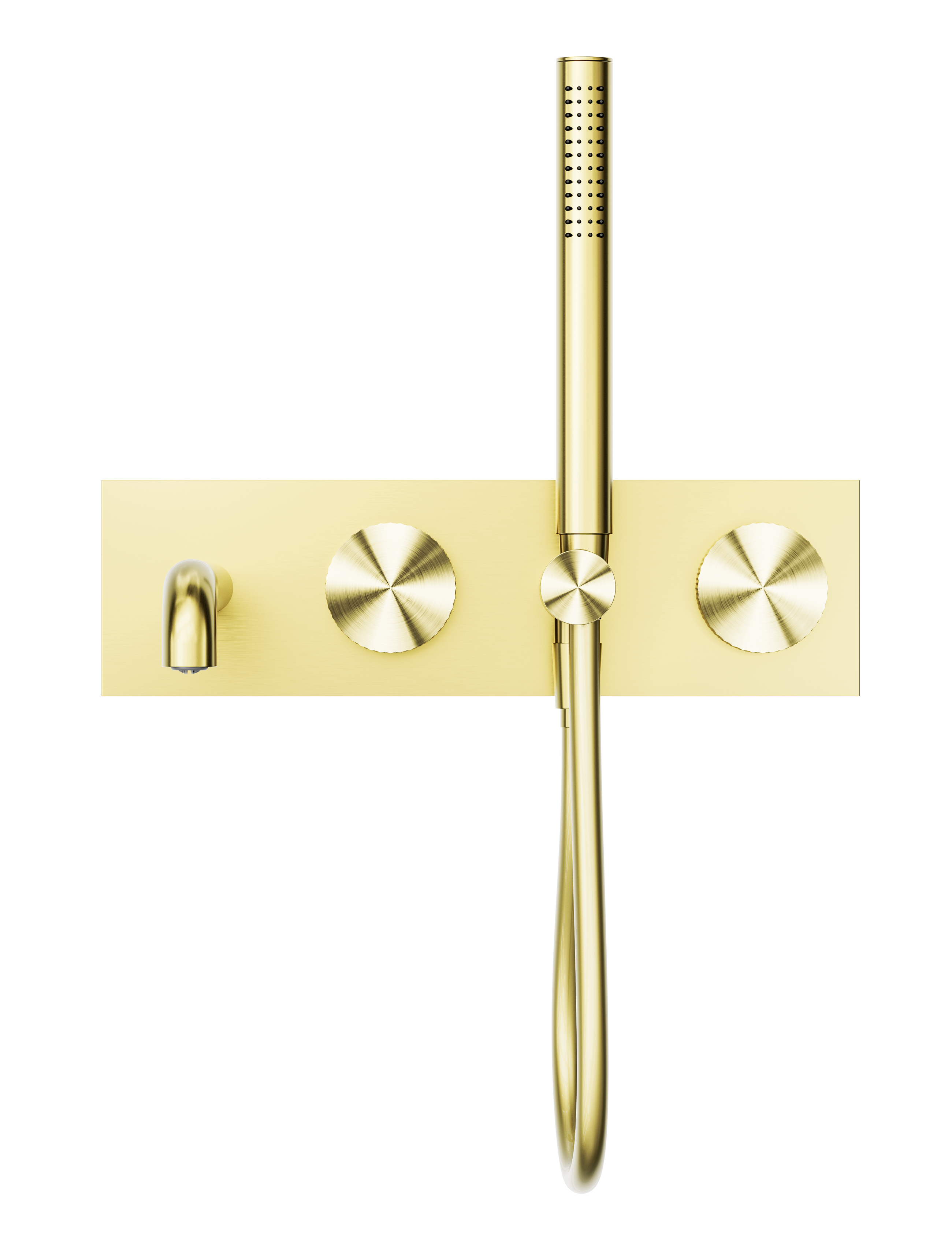 Opal Progressive Shower System With Spout 250mm Brushed Gold