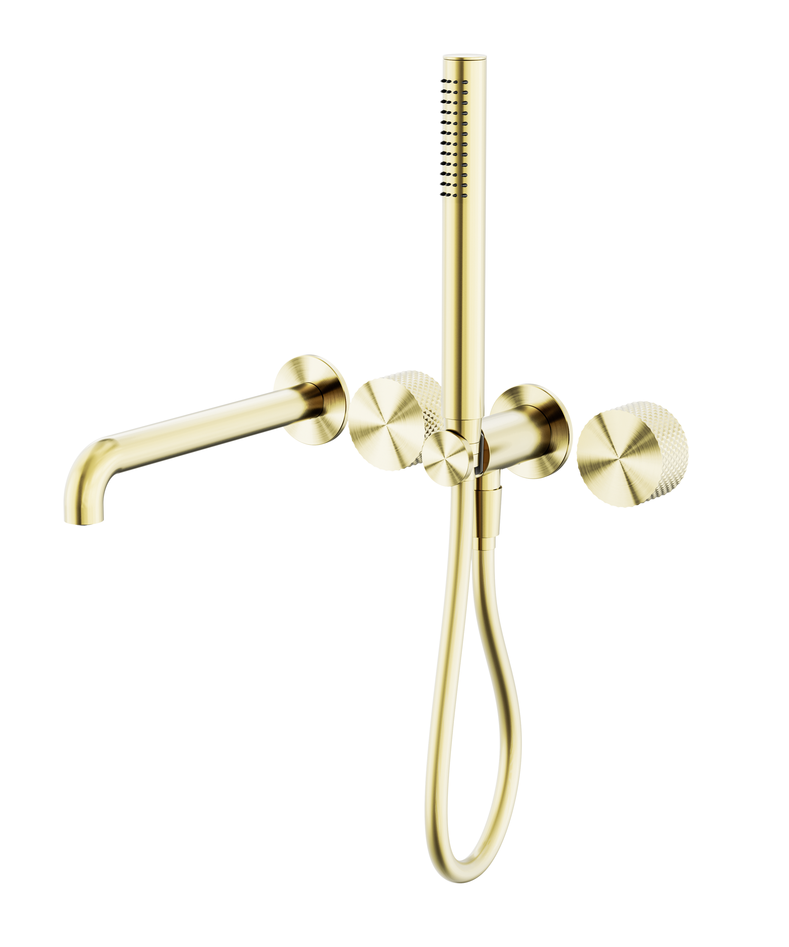 Opal Progressive Shower System Separate Plate With Spout 230mm Brushed Gold