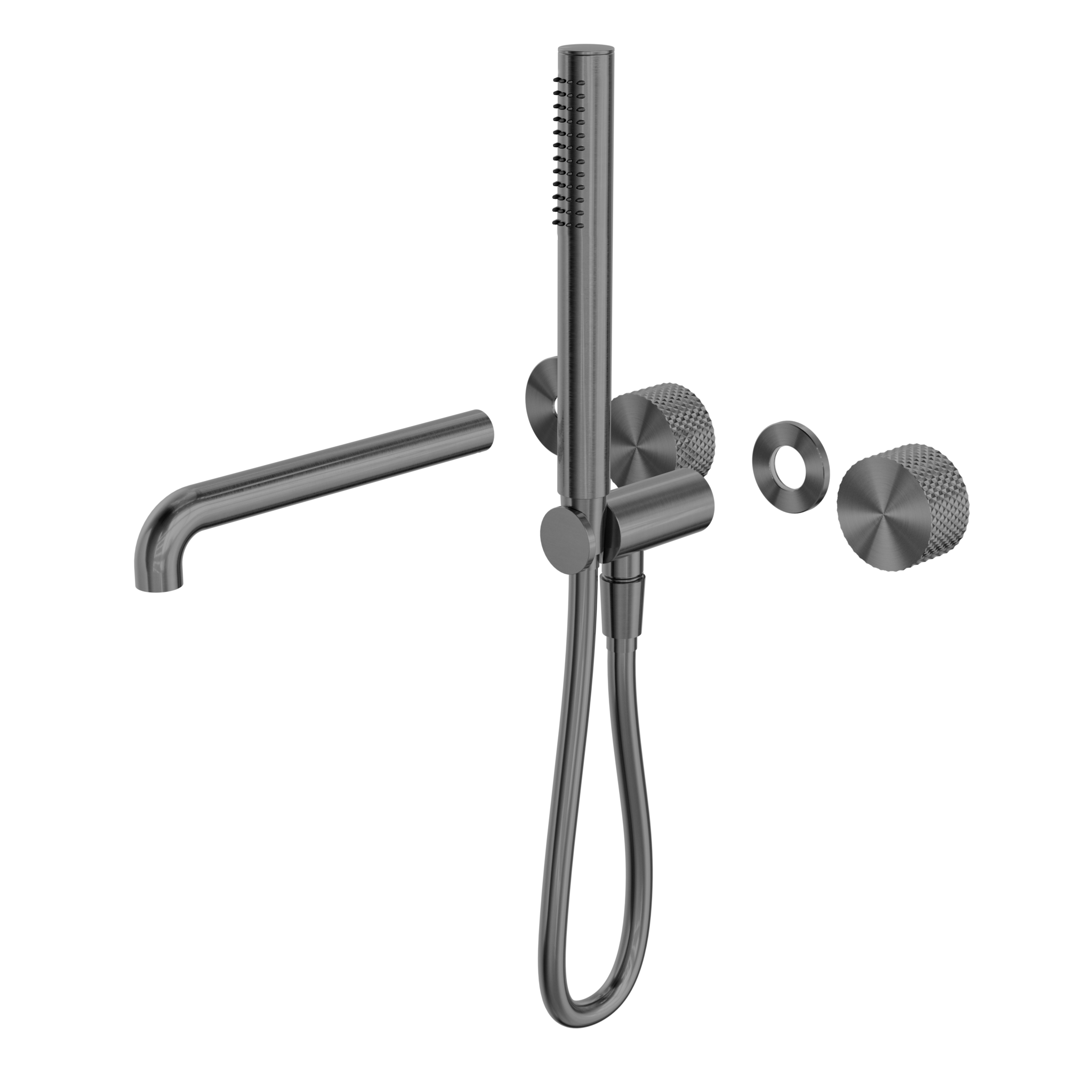 Opal Progressive Shower System Separate Plate With Spout 230mm Trim Kits Only Graphite