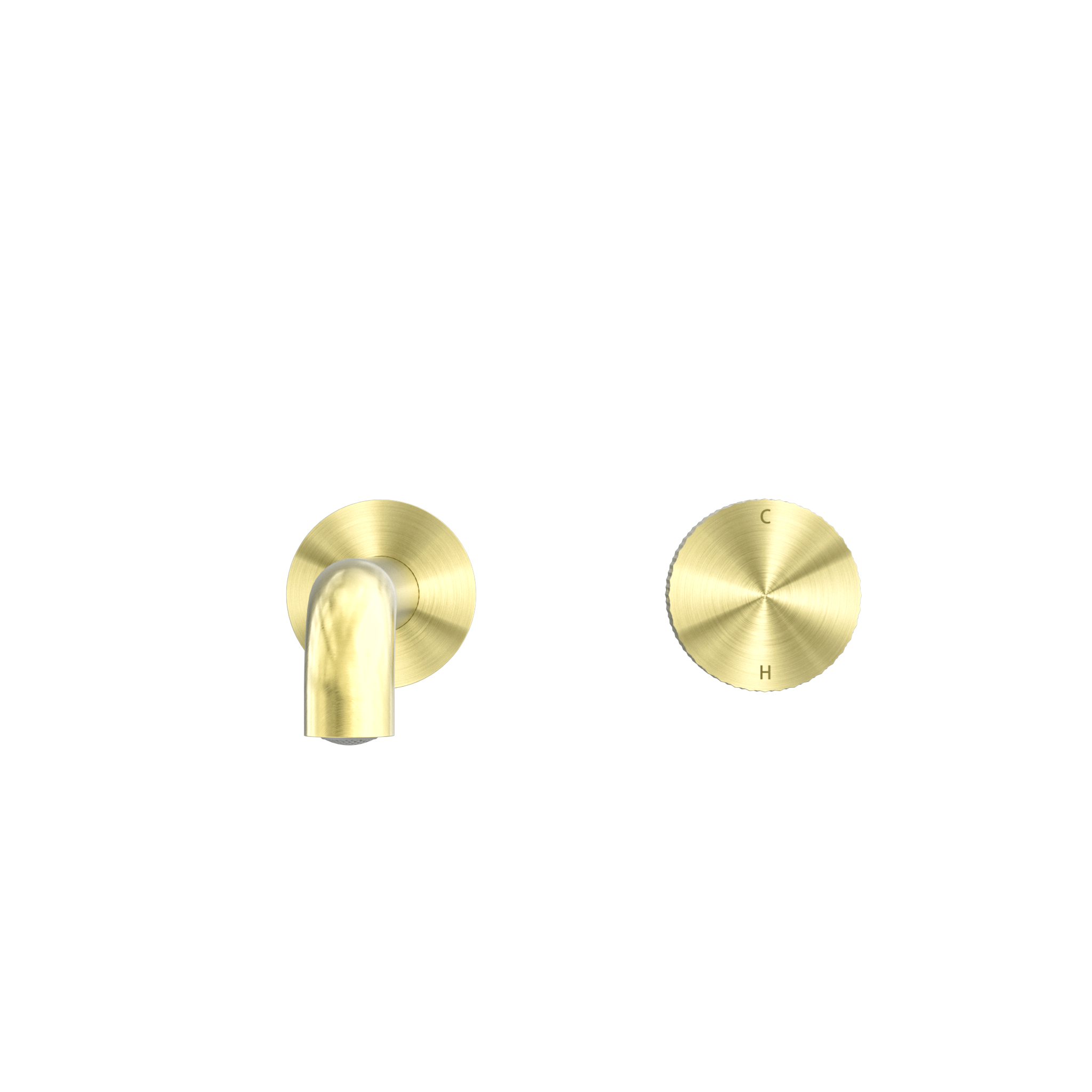 Opal Progressive Wall Basin/Bath Set 185mm Brushed Gold