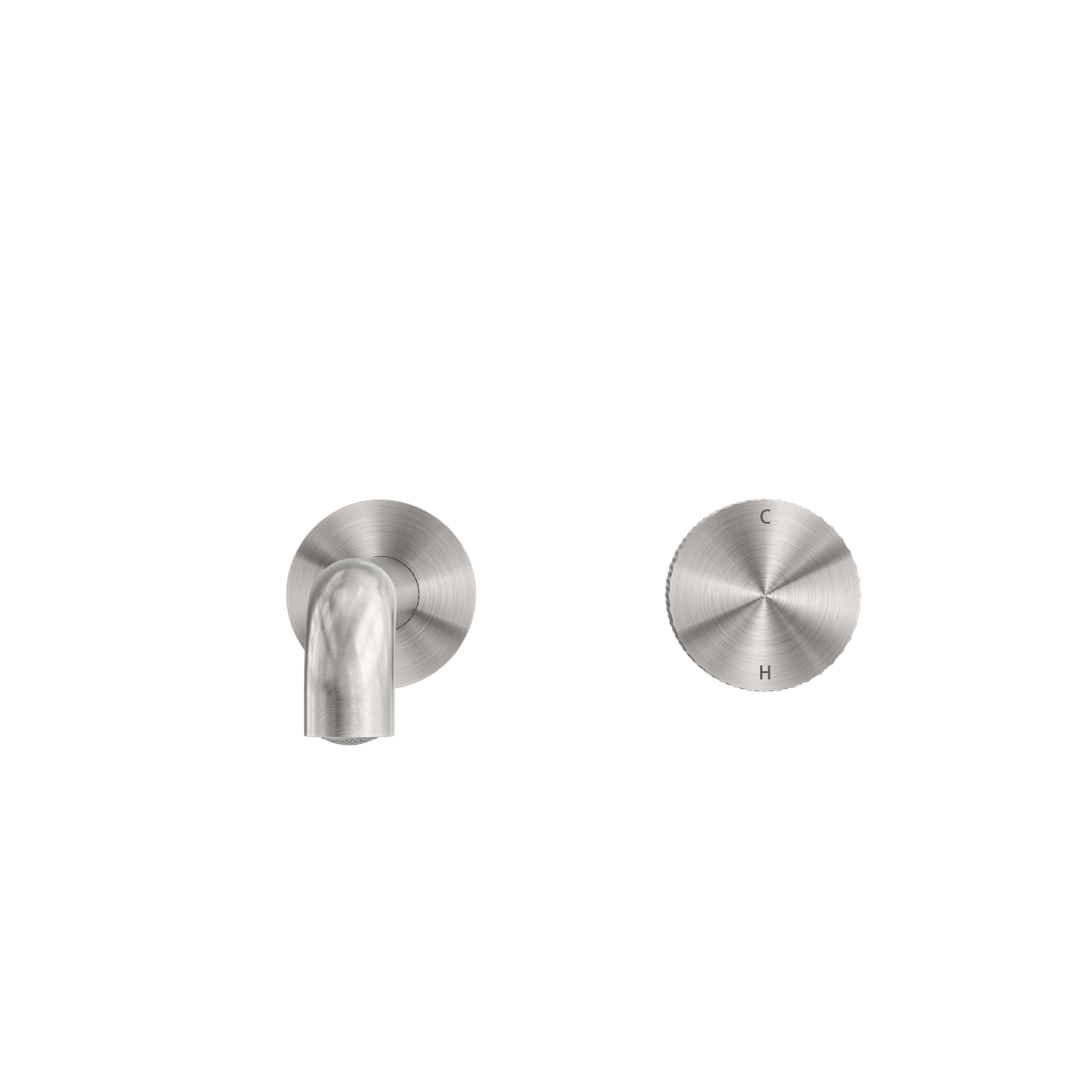 Opal Progressive Wall Basin/Bath Set 185mm Brushed Nickel