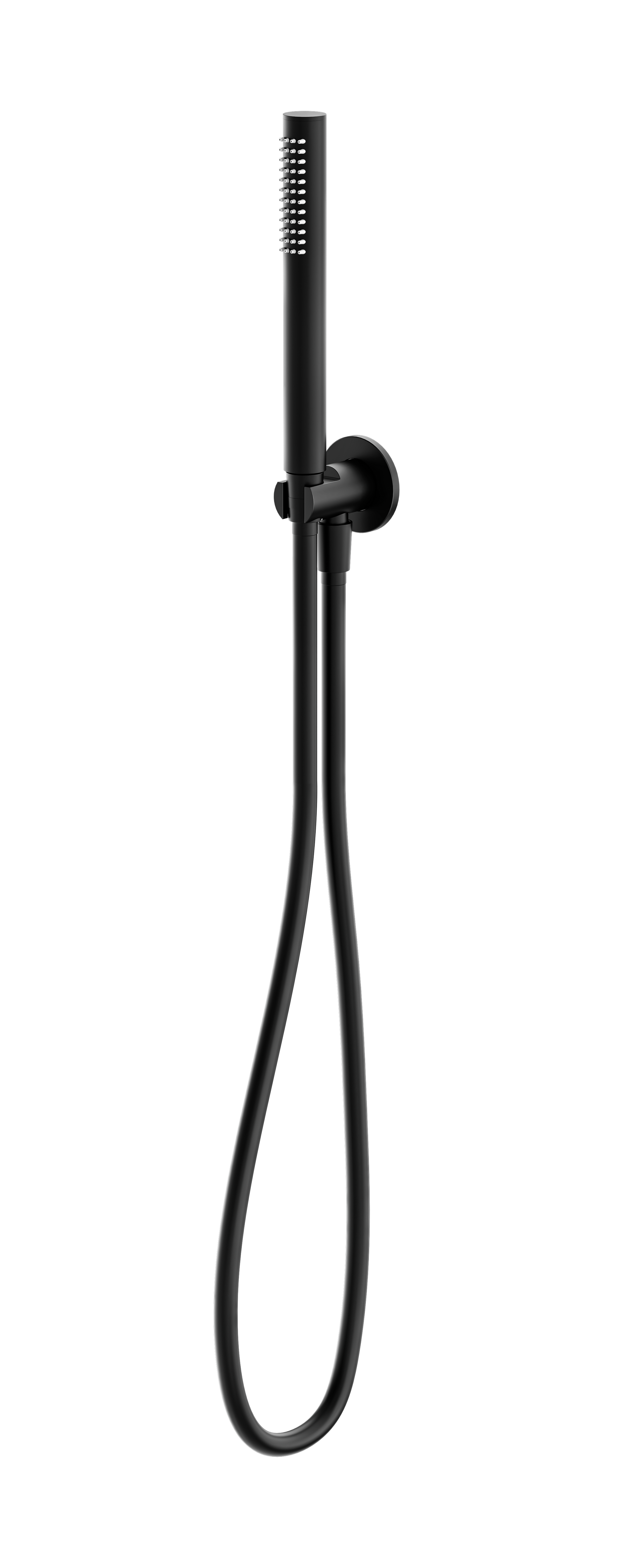 Slim Shower On Bracket Matte Black
