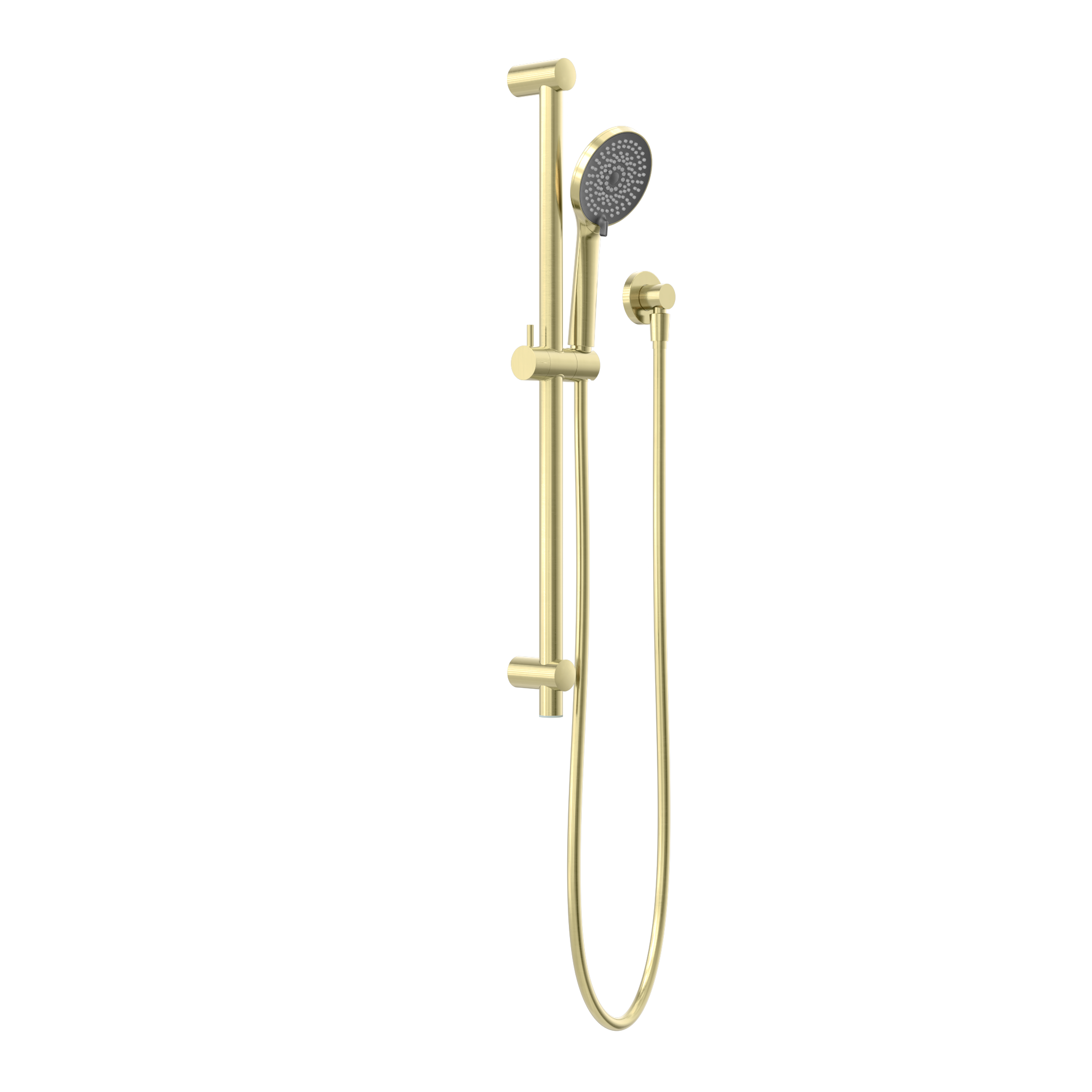Round Metal Project Shower Rail 4 Star Rating Brushed Gold