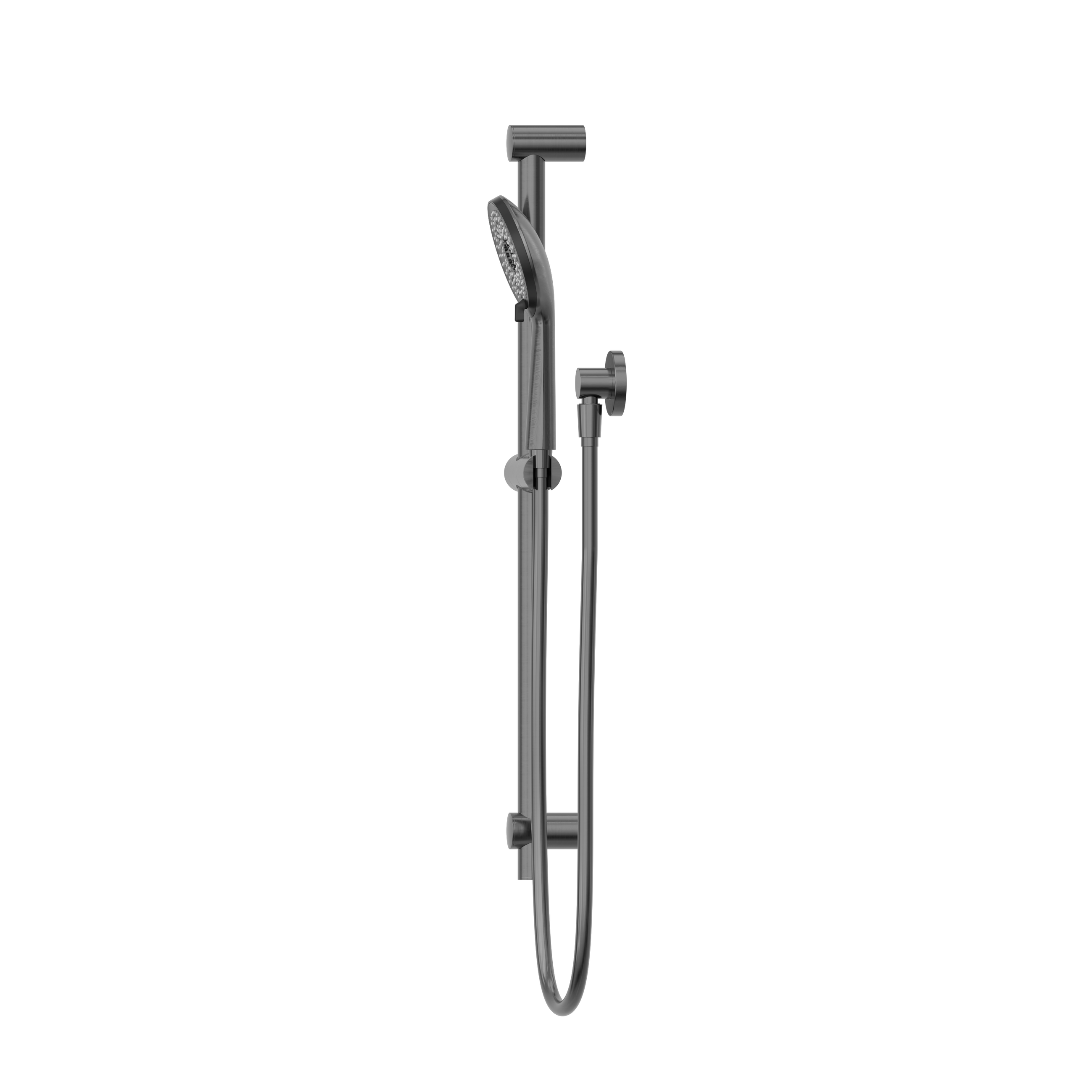 Round Metal Project Shower Rail 4 Star Rating Gun Metal