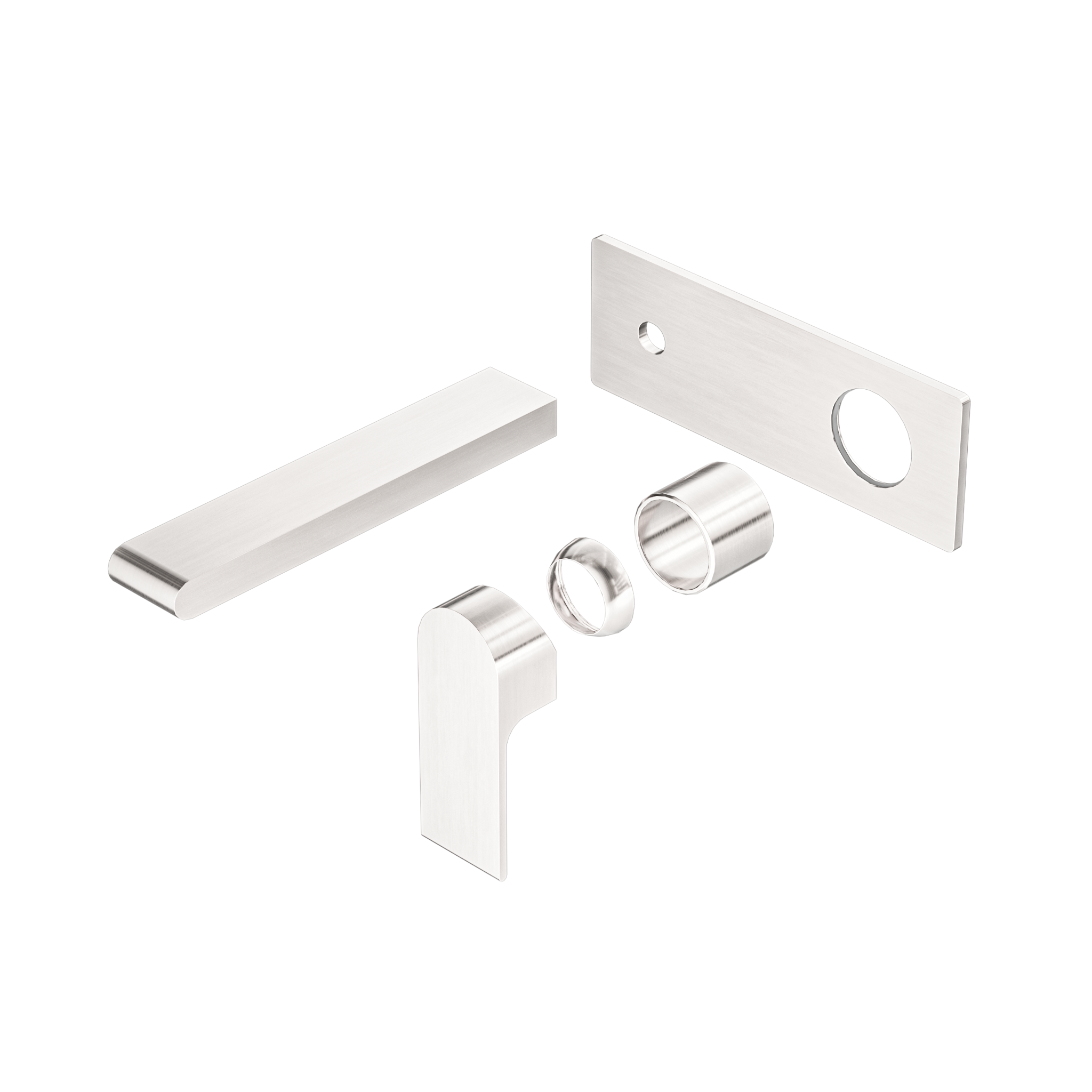 Bianca Wall Basin/Bath Mixer 187mm Trim Kits Only Brushed Nickel