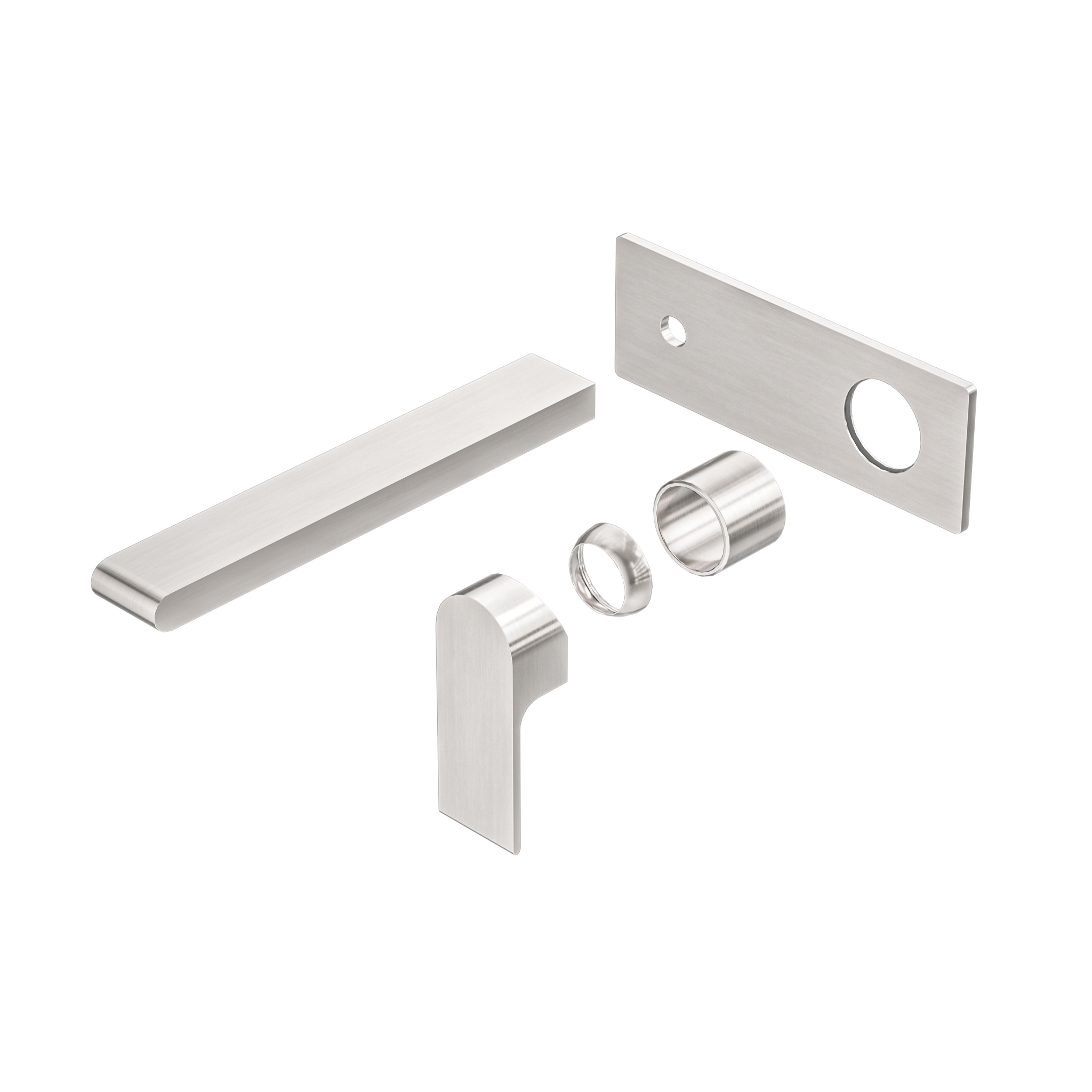 Bianca Wall Basin/Bath Mixer 230mm Trim Kits Only Brushed Nickel