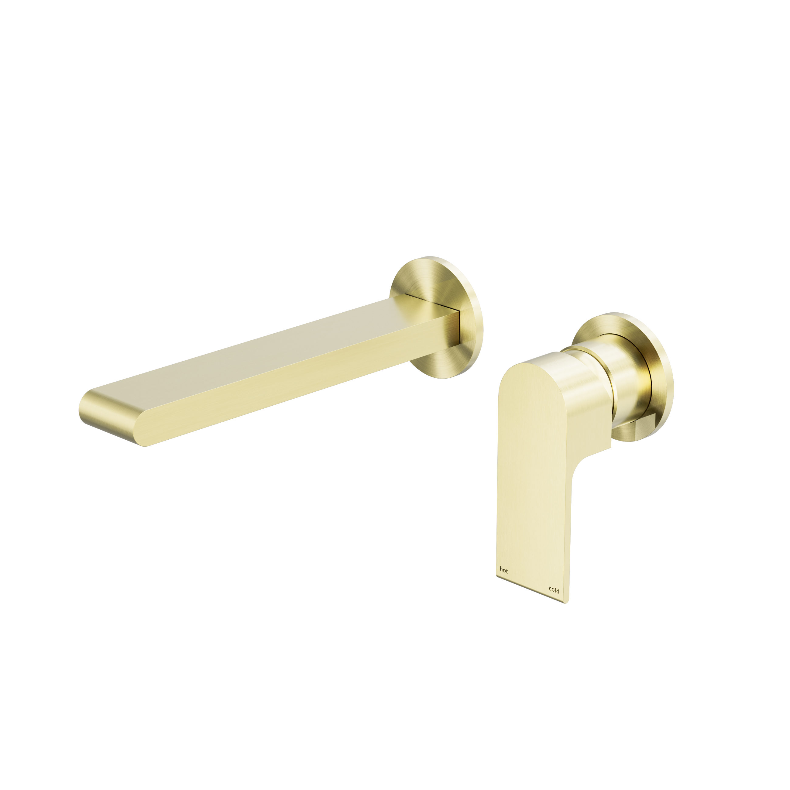 Bianca Wall Basin/Bath Mixer Separate Back Plate 187mm Brushed Gold
