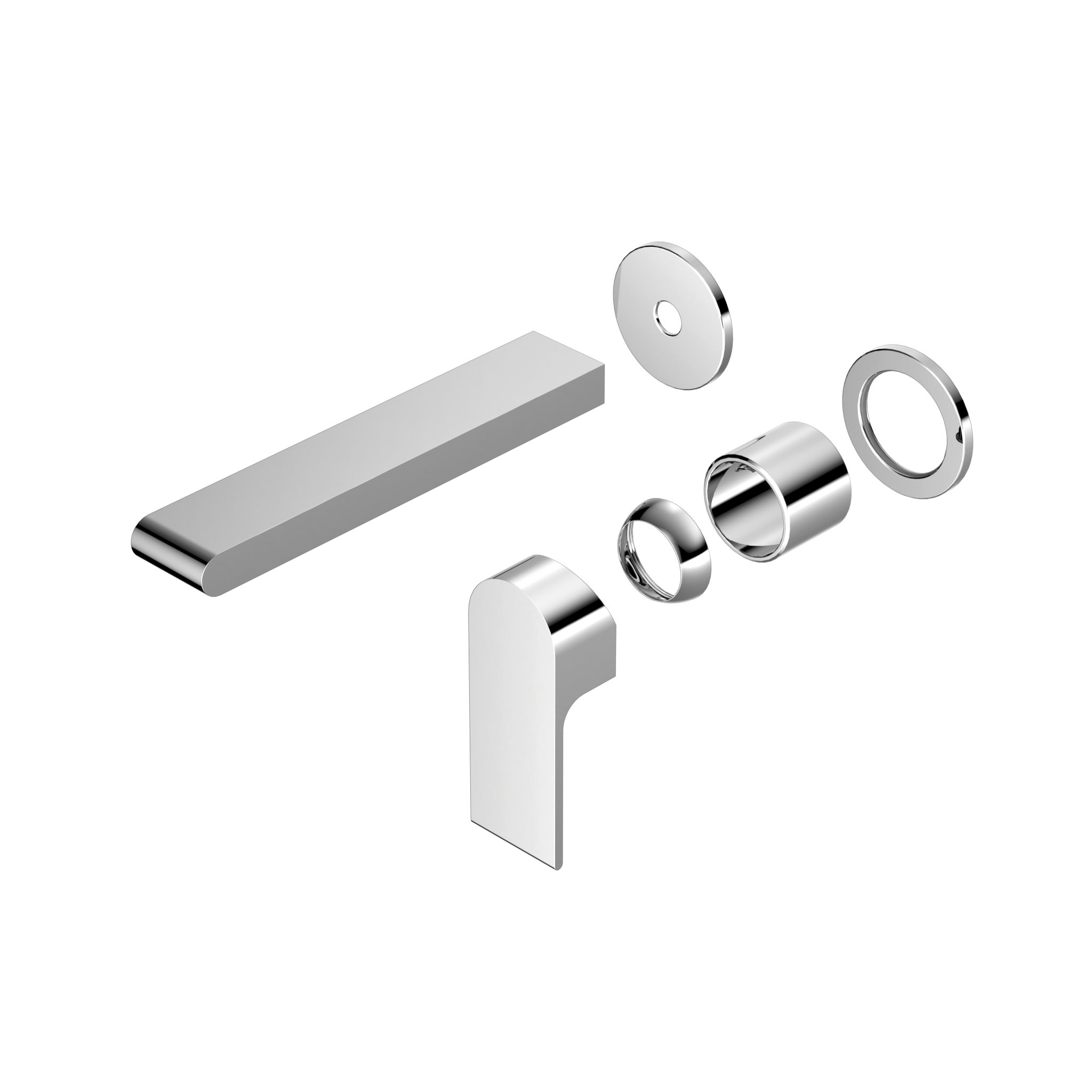 Bianca Wall Basin/Bath Mixer Separate Back Plate 187mm Trim Kits Only Chrome