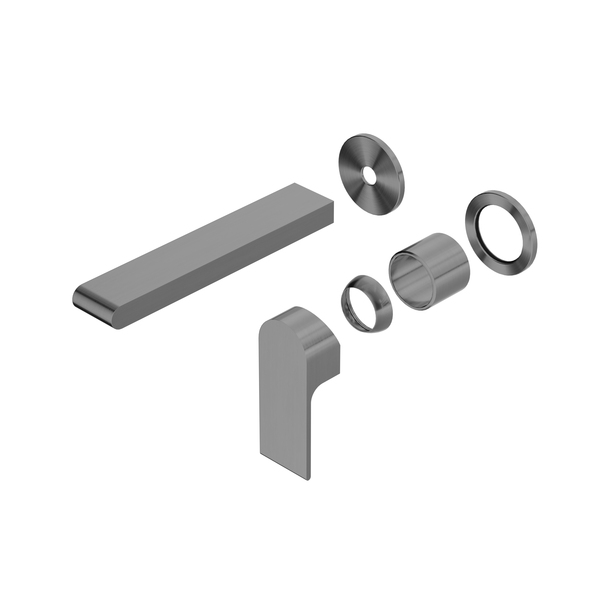 Bianca Wall Basin/Bath Mixer Separate Back Plate 187mm Trim Kits Only Gun Metal
