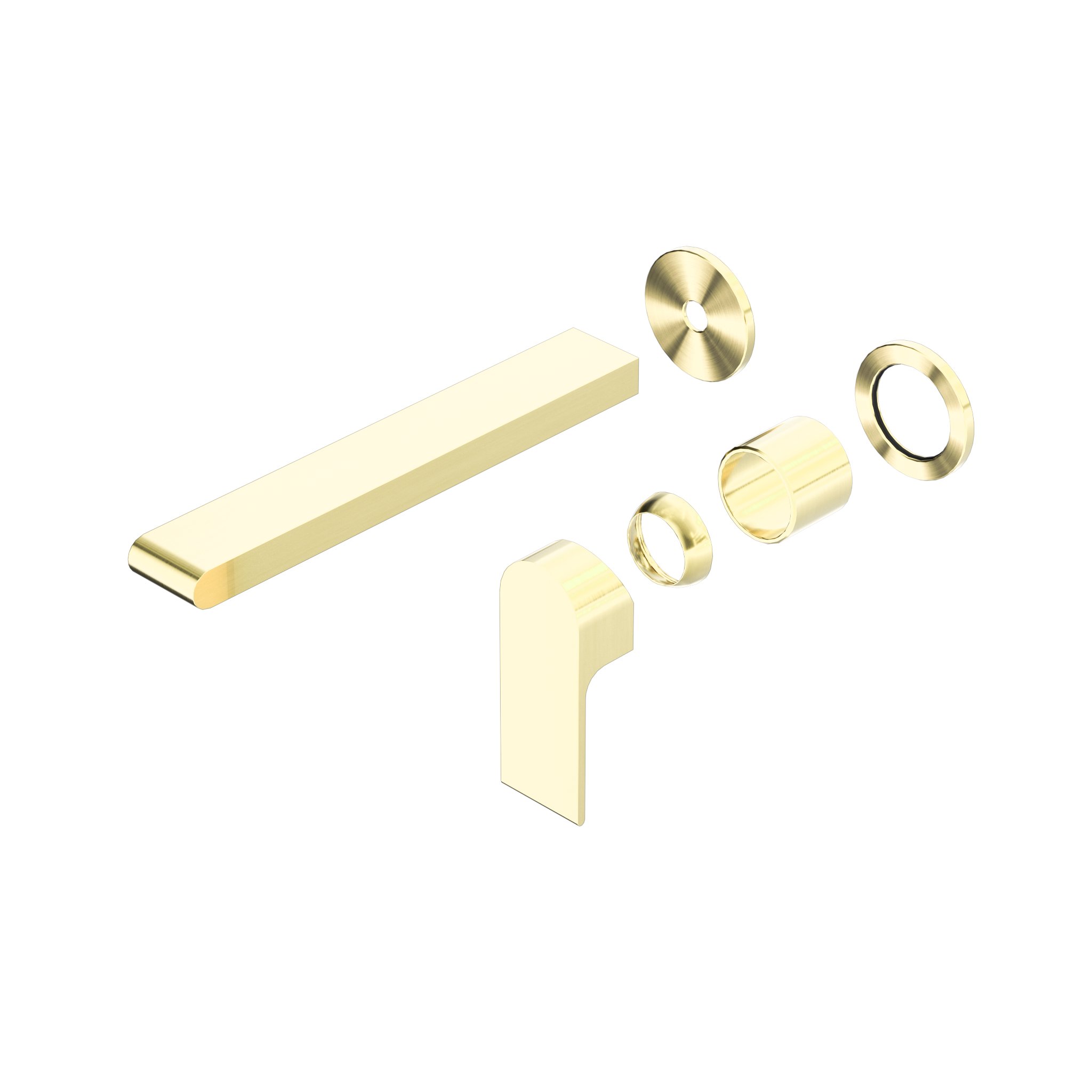Bianca Wall Basin/Bath Mixer Separate Back Plate 230mm Trim Kits Only Brushed Gold