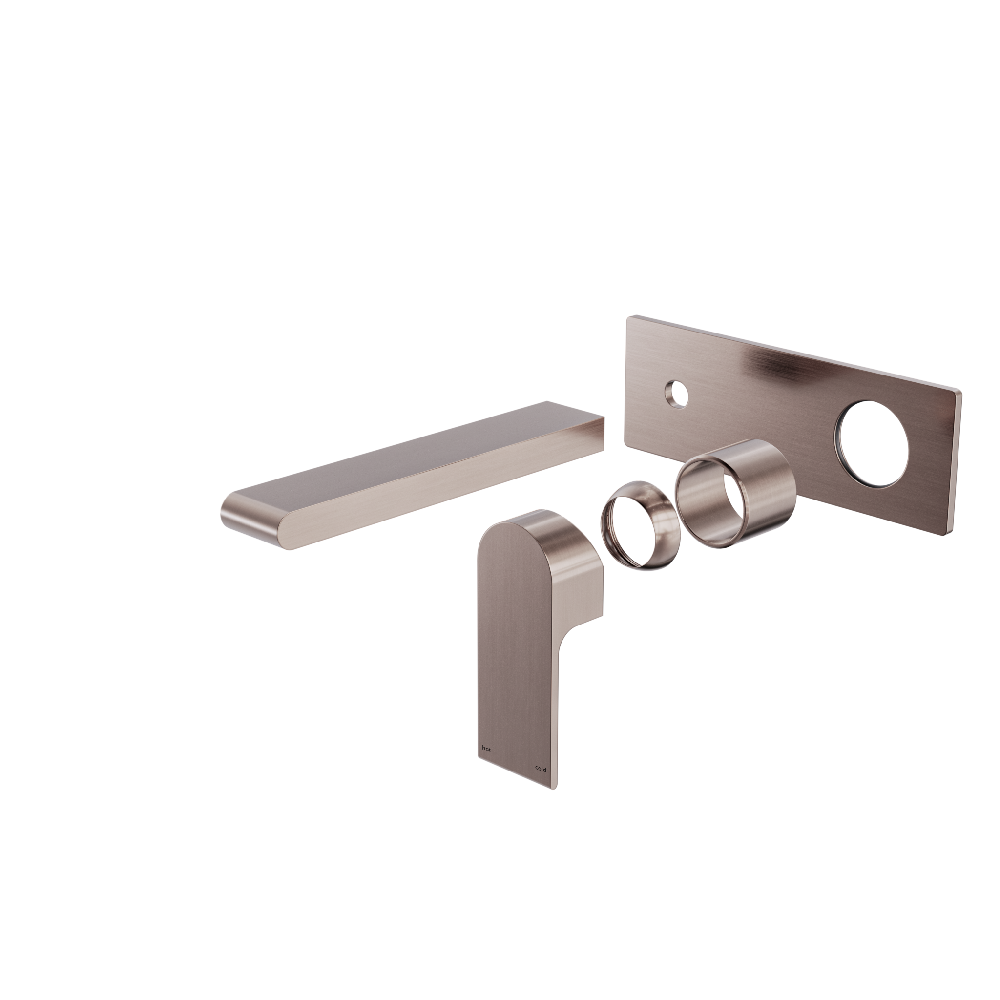 Bianca Wall Basin/Bath Mixer 187mm Trim Kits Only Brushed Bronze