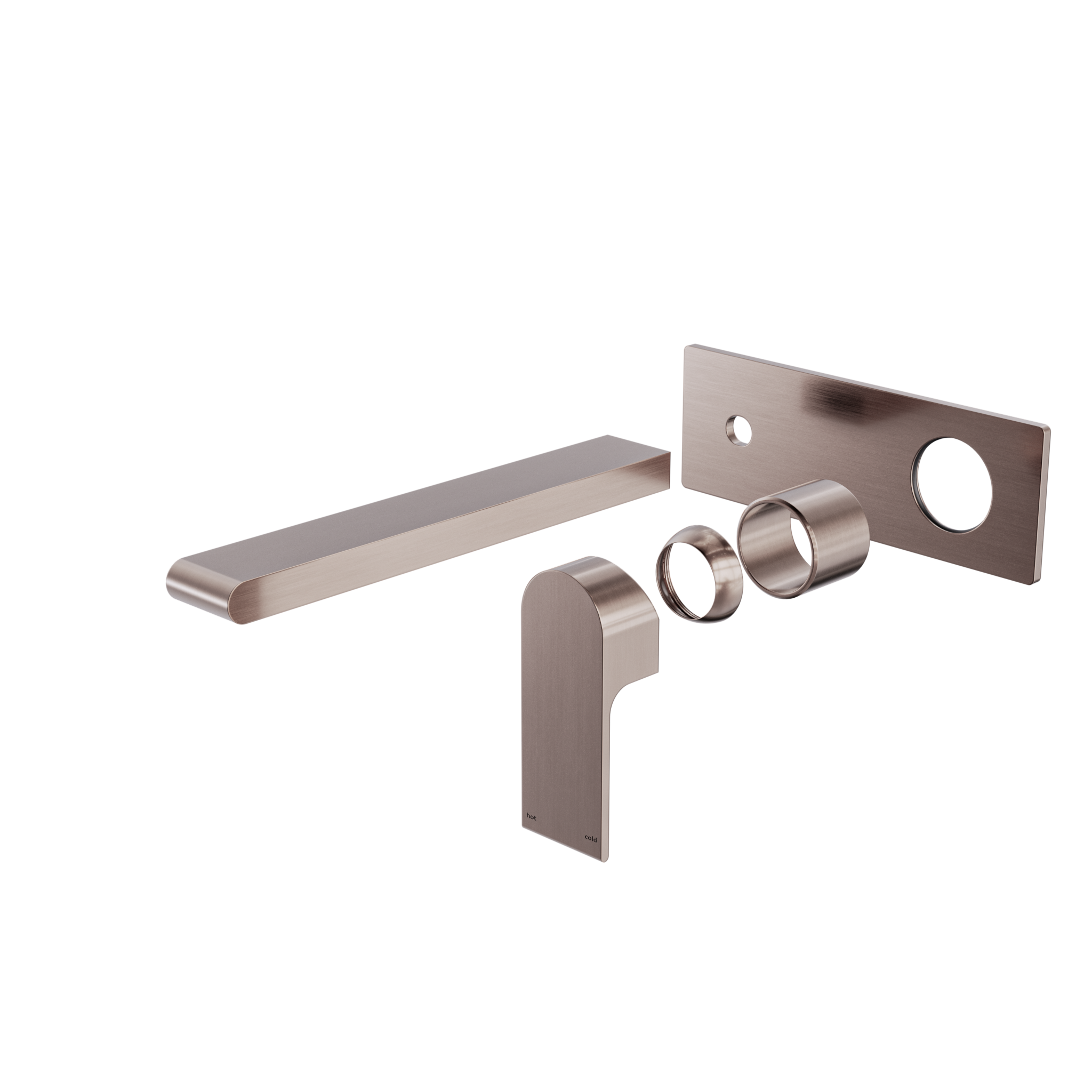 Bianca Wall Basin/Bath Mixer 230mm Trim Kits Only Brushed Bronze