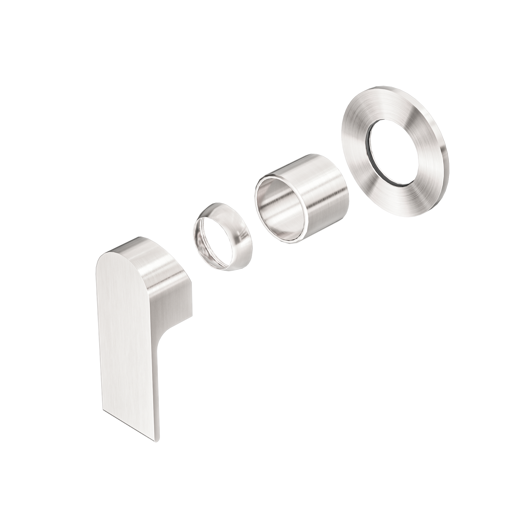 Bianca Shower Mixer 80mm Plate Trim Kits Only Brushed Nickel