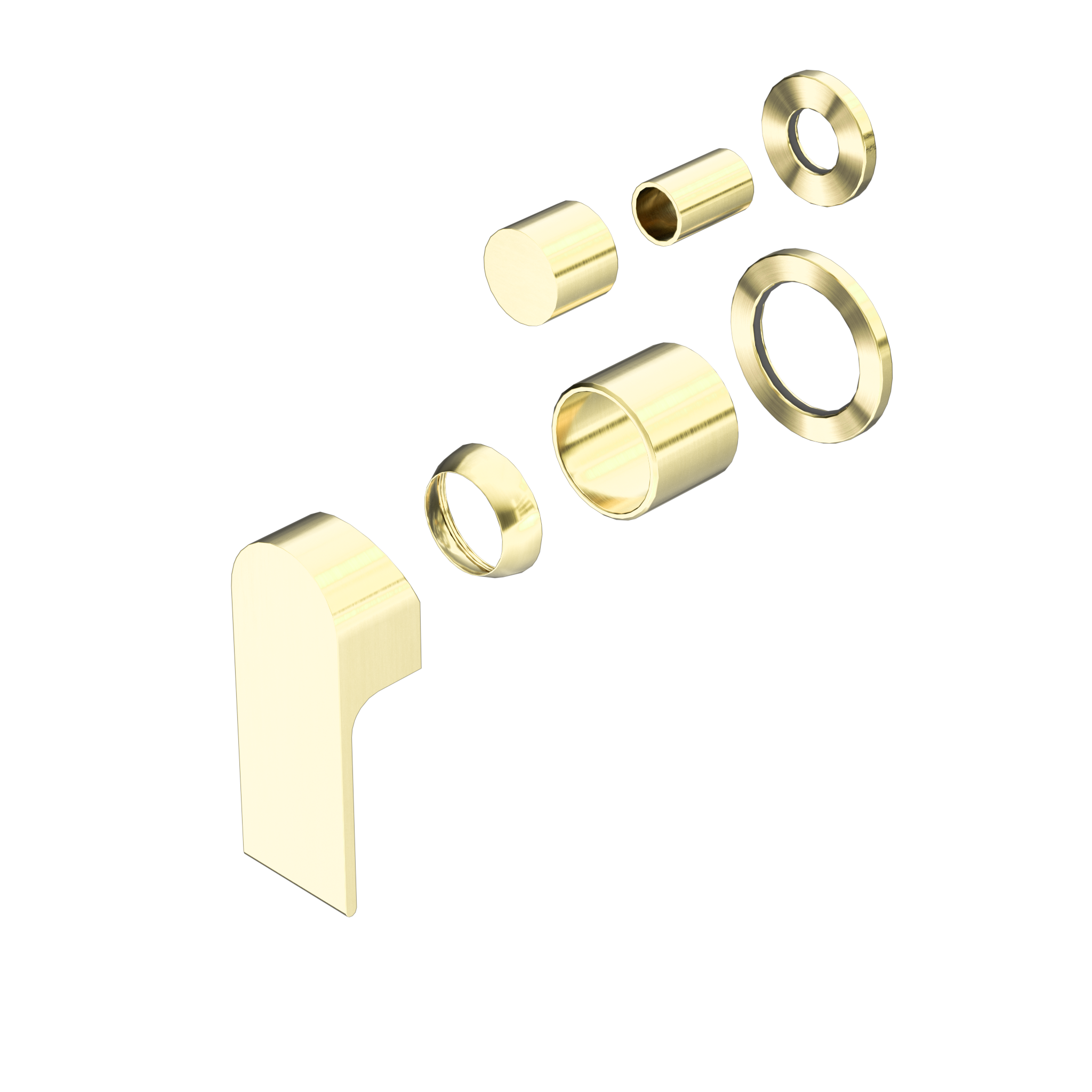 Bianca Shower Mixer With Diverter Separate Back Plate Trim Kits Only Brushed Gold