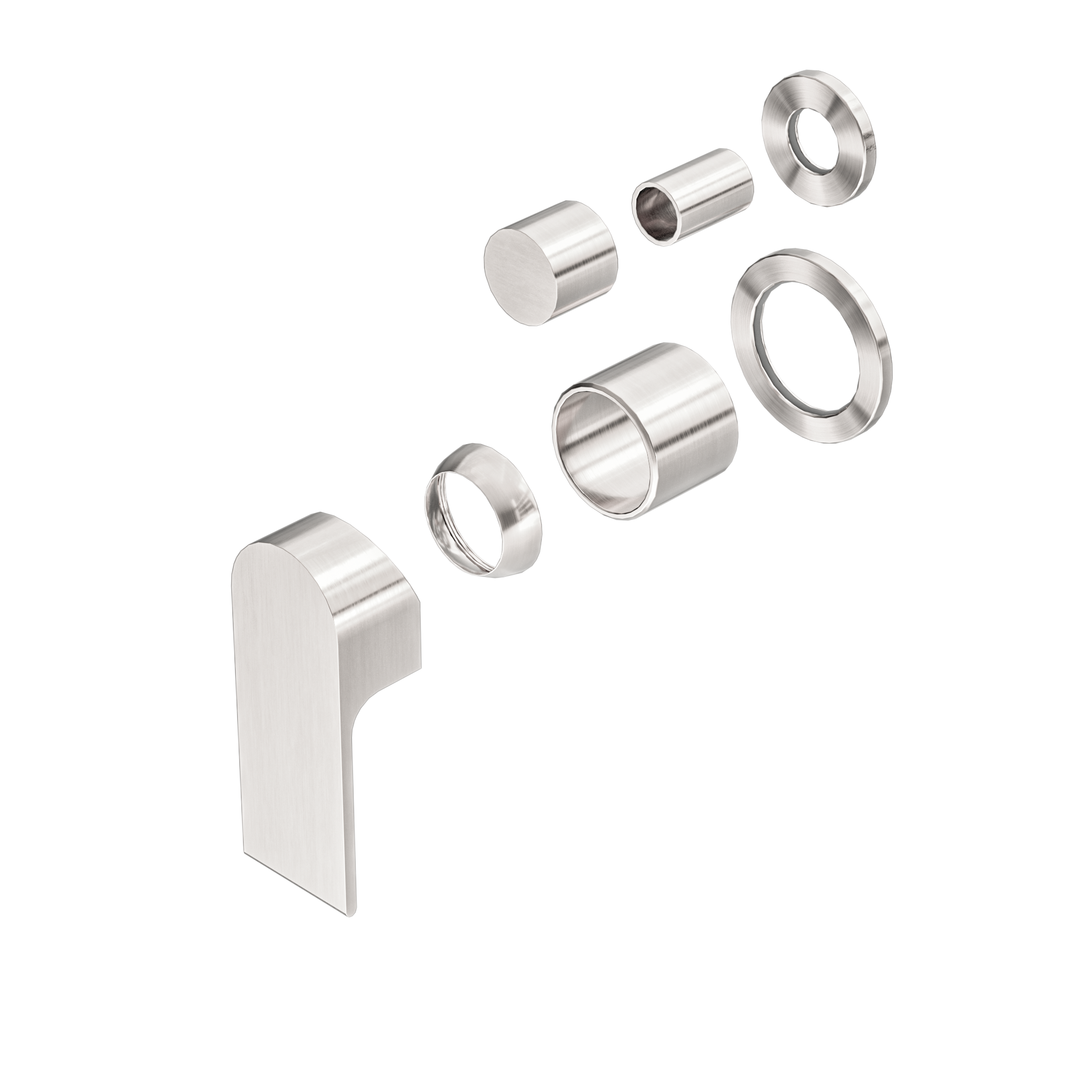 Bianca Shower Mixer With Diverter Separate Back Plate Trim Kits Only Brushed Nickel