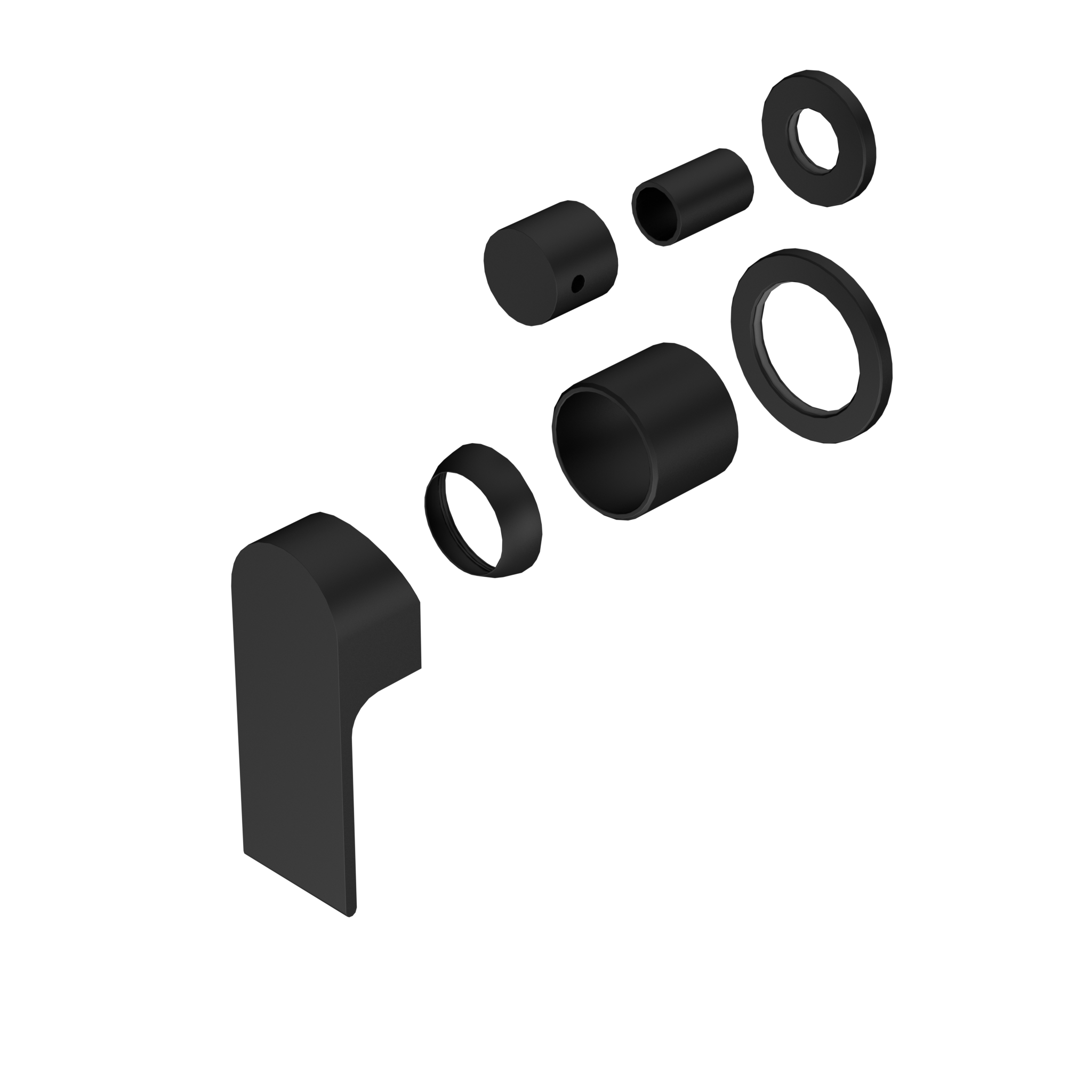 Bianca Shower Mixer With Diverter Separate Back Plate Trim Kits Only Matte Black